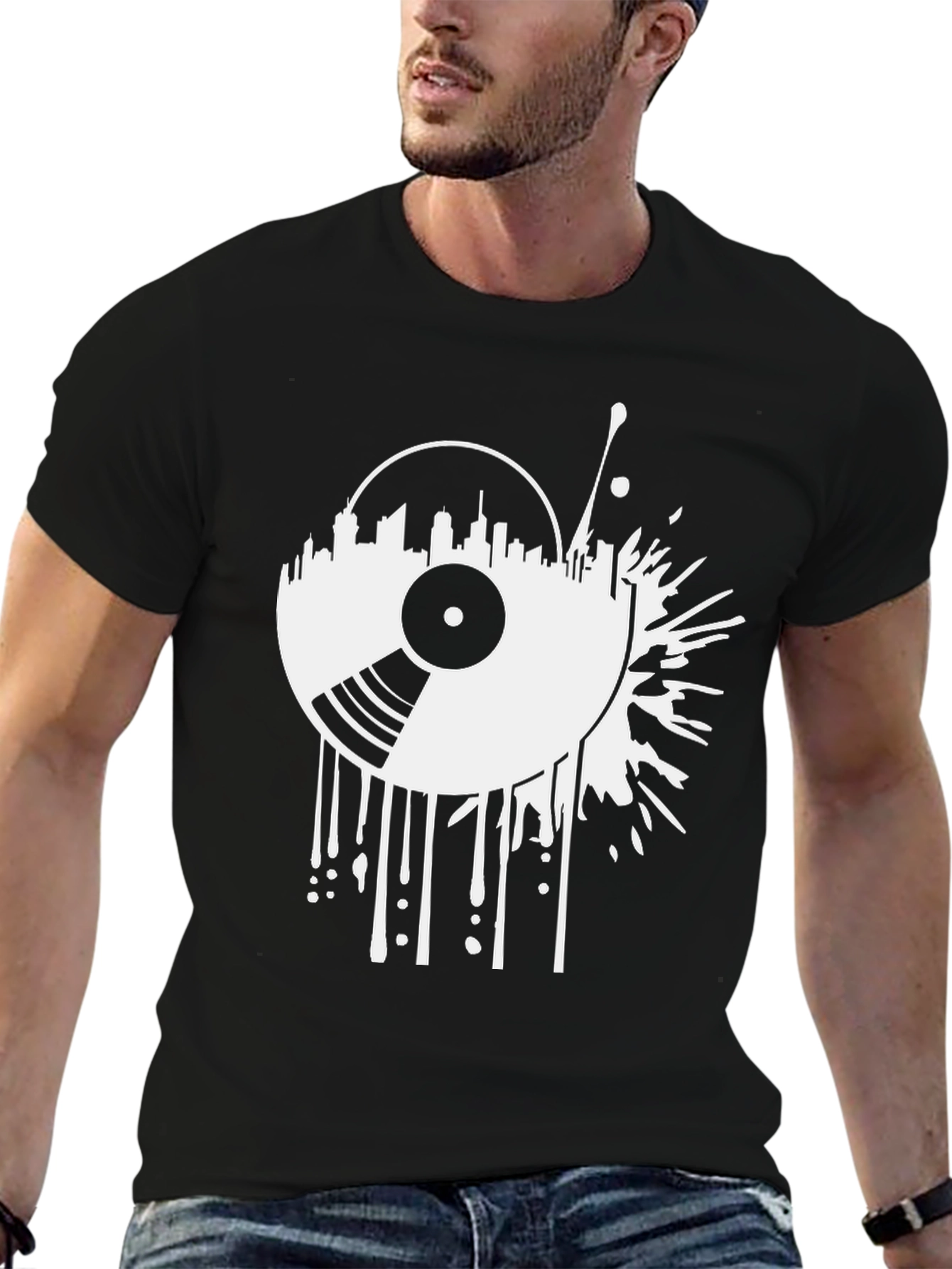 Urban Vinyl Record Graphic T-Shirt