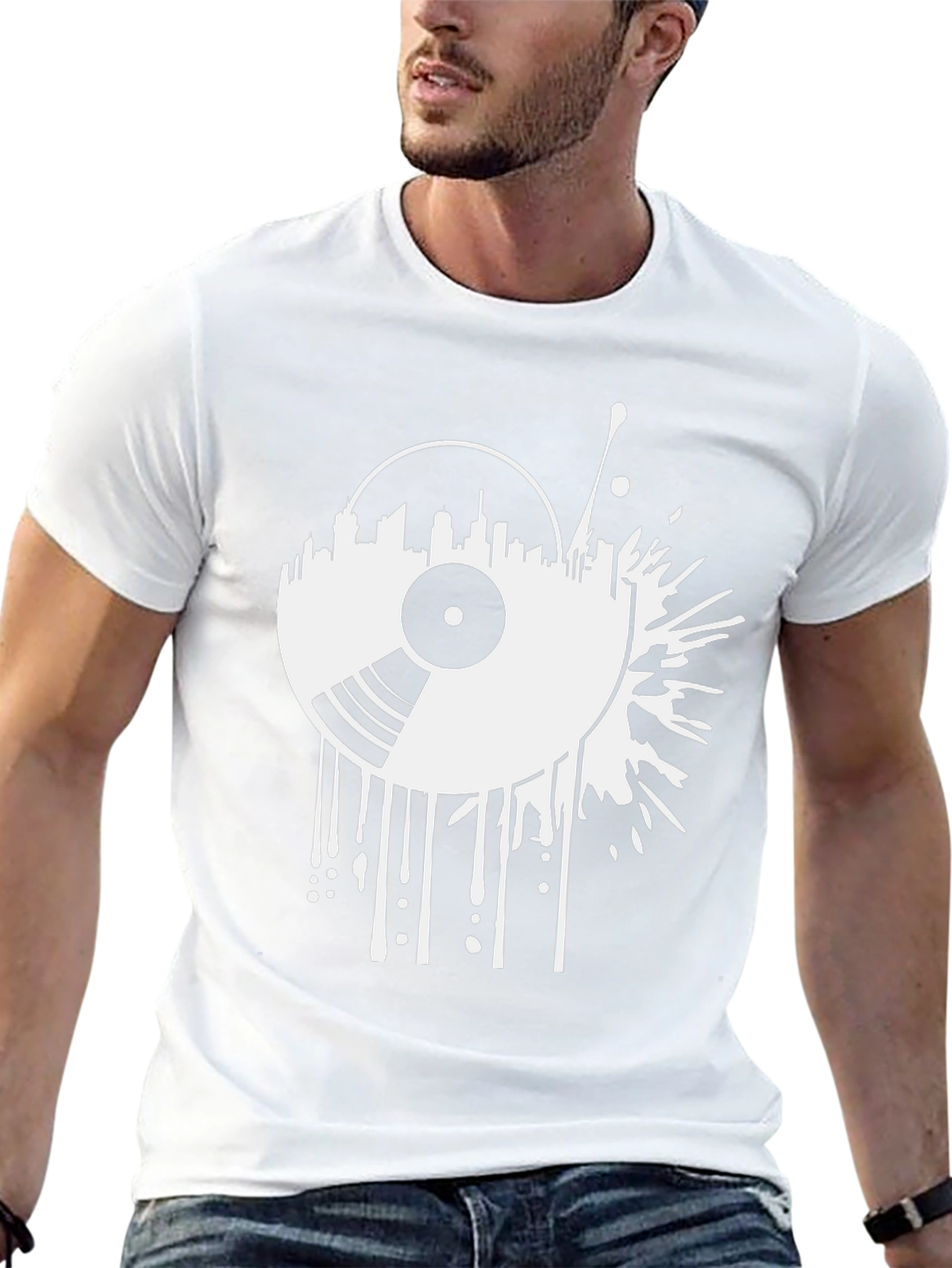 Urban Vinyl Record Graphic T-Shirt