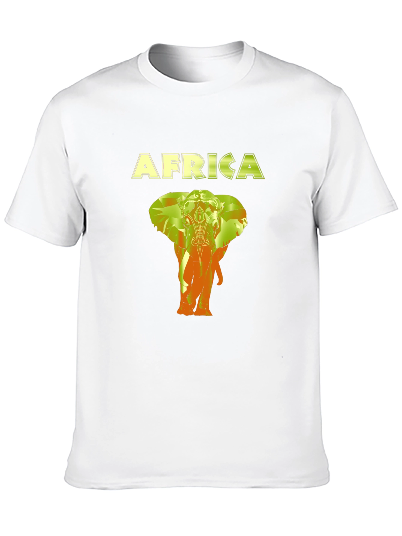 Africa Elephant Graphic Black T-Shirt