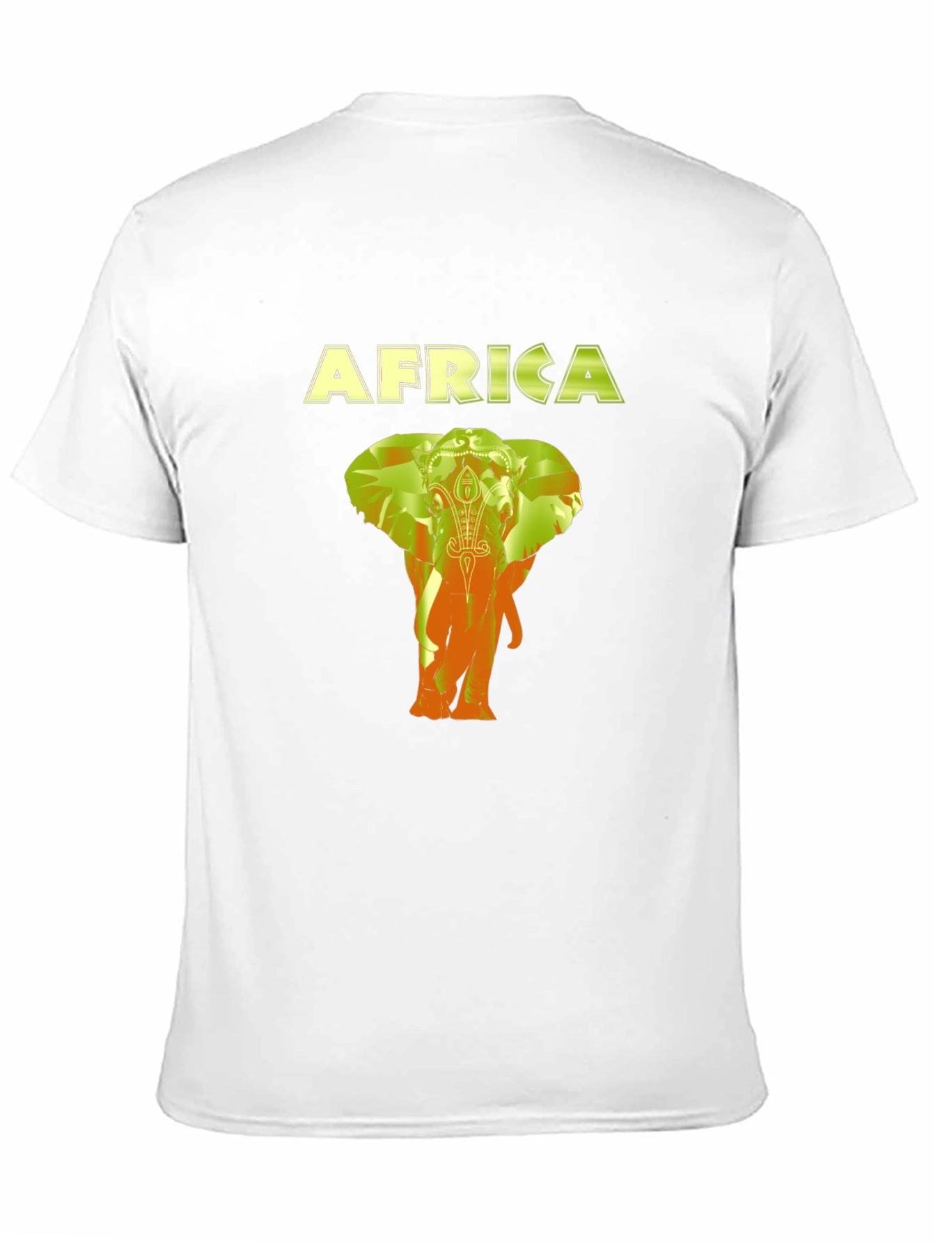 Africa Elephant Graphic Black T-Shirt