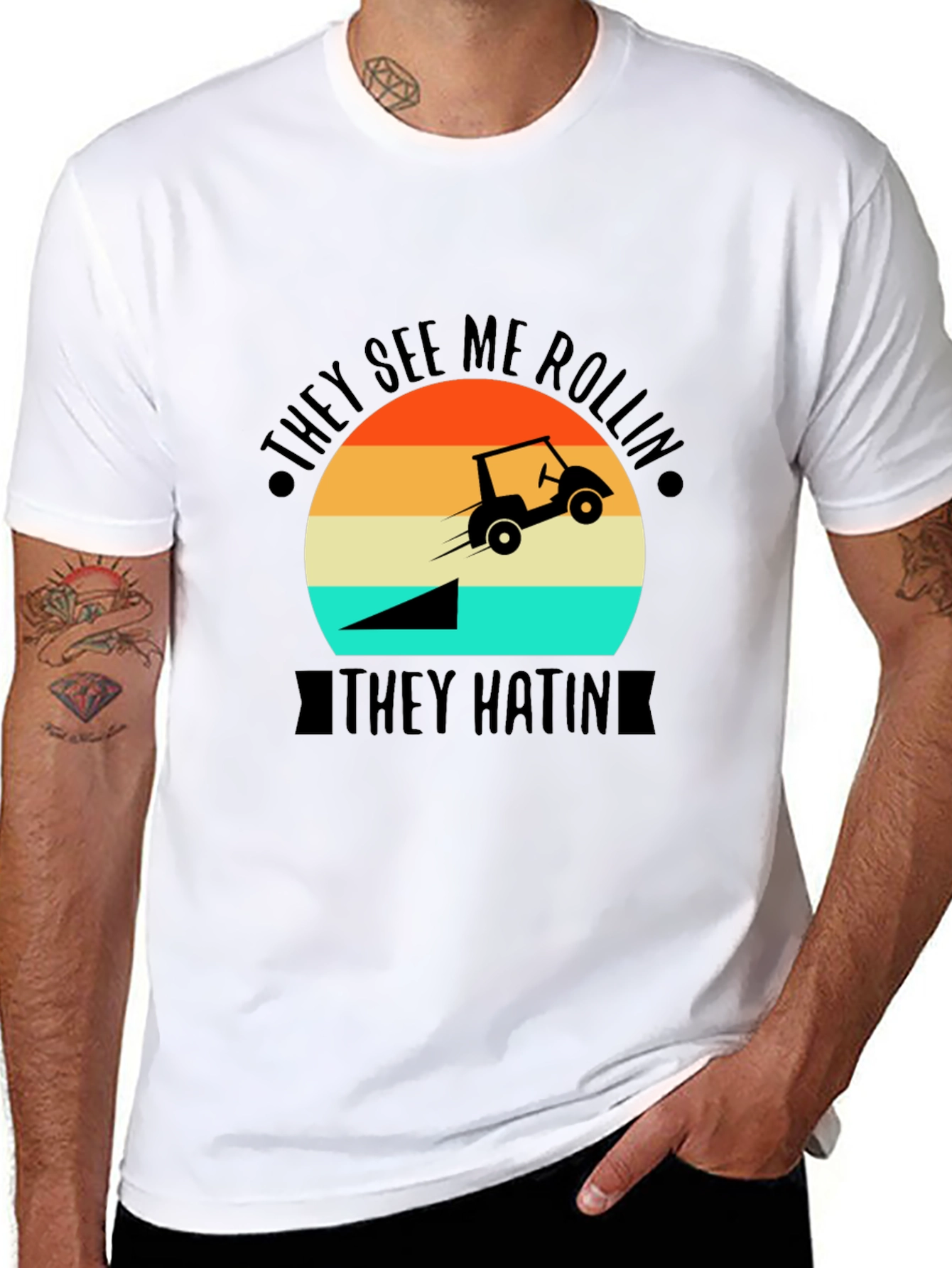 They See Me Rollin T-Shirt - Golf Cart Jump