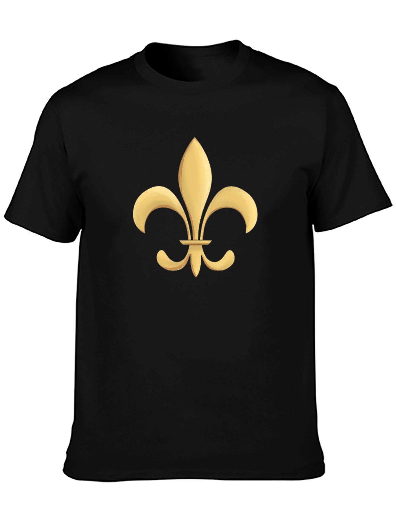 Fleur-de-Lis Graphic Tee - Black Cotton T-Shirt