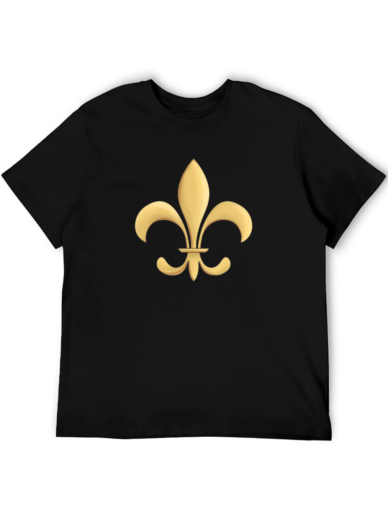 Fleur-de-Lis Graphic Tee - Black Cotton T-Shirt