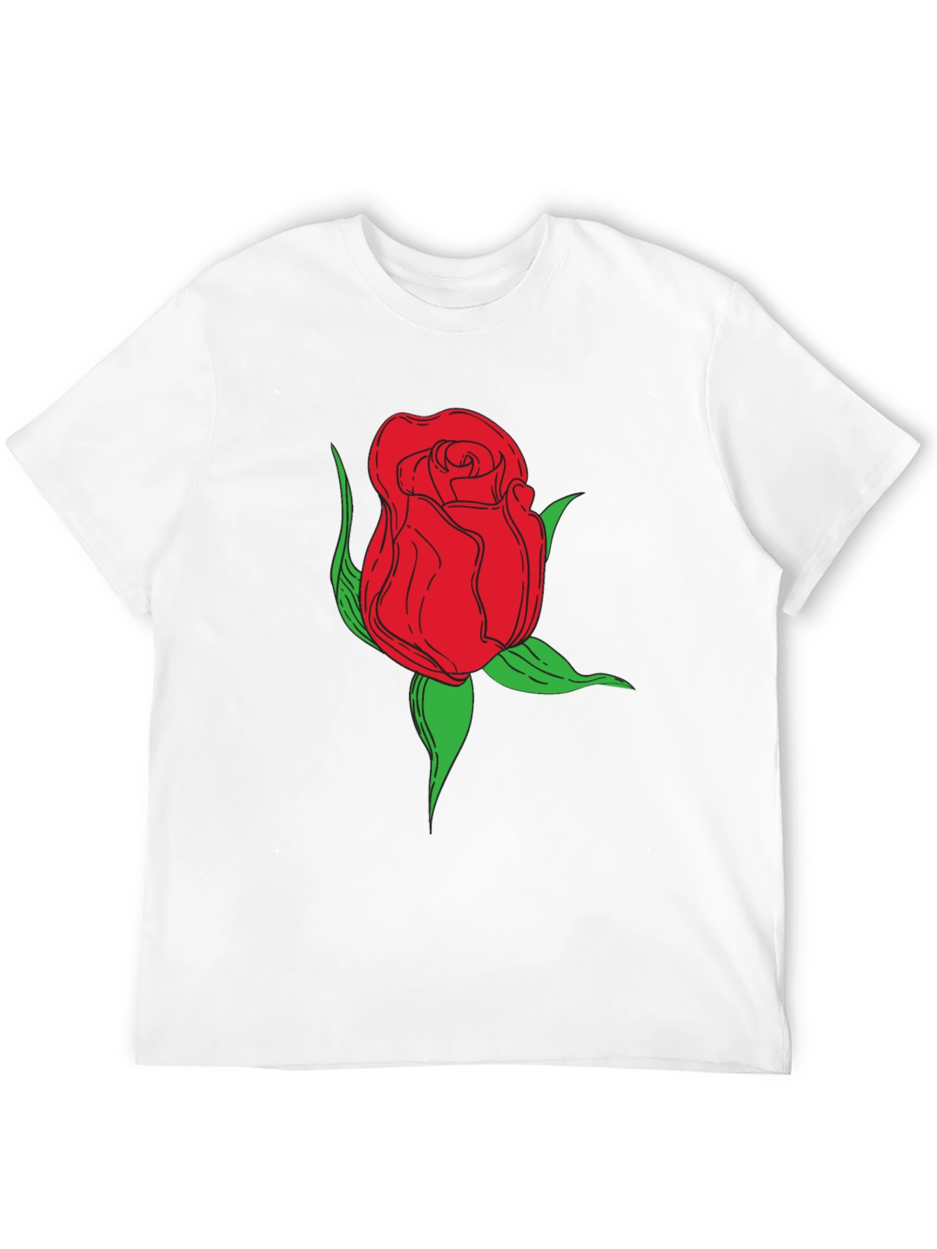 Rose Graphic Black T-Shirt