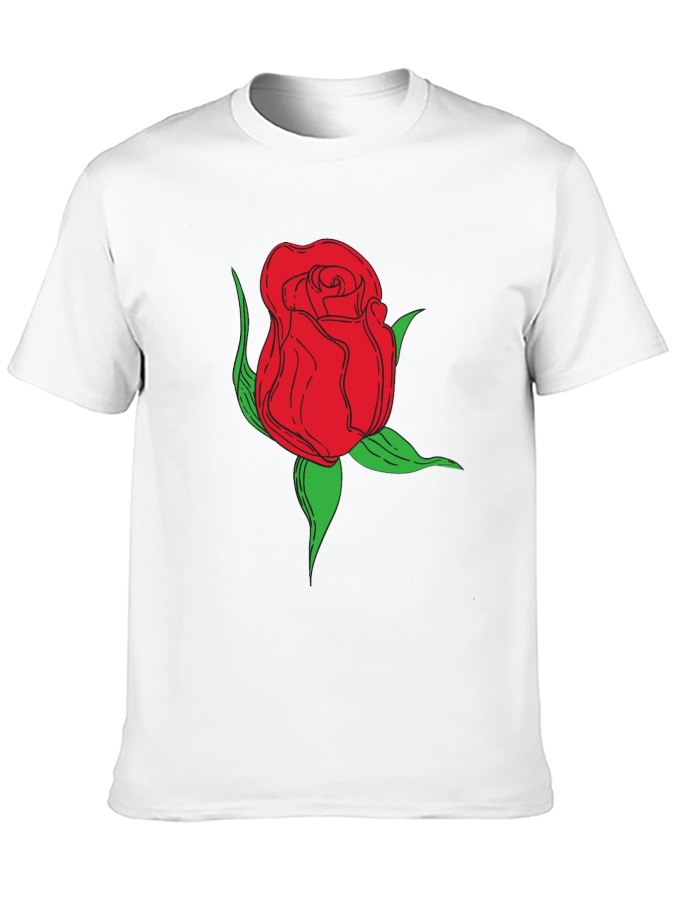 Rose Graphic Black T-Shirt