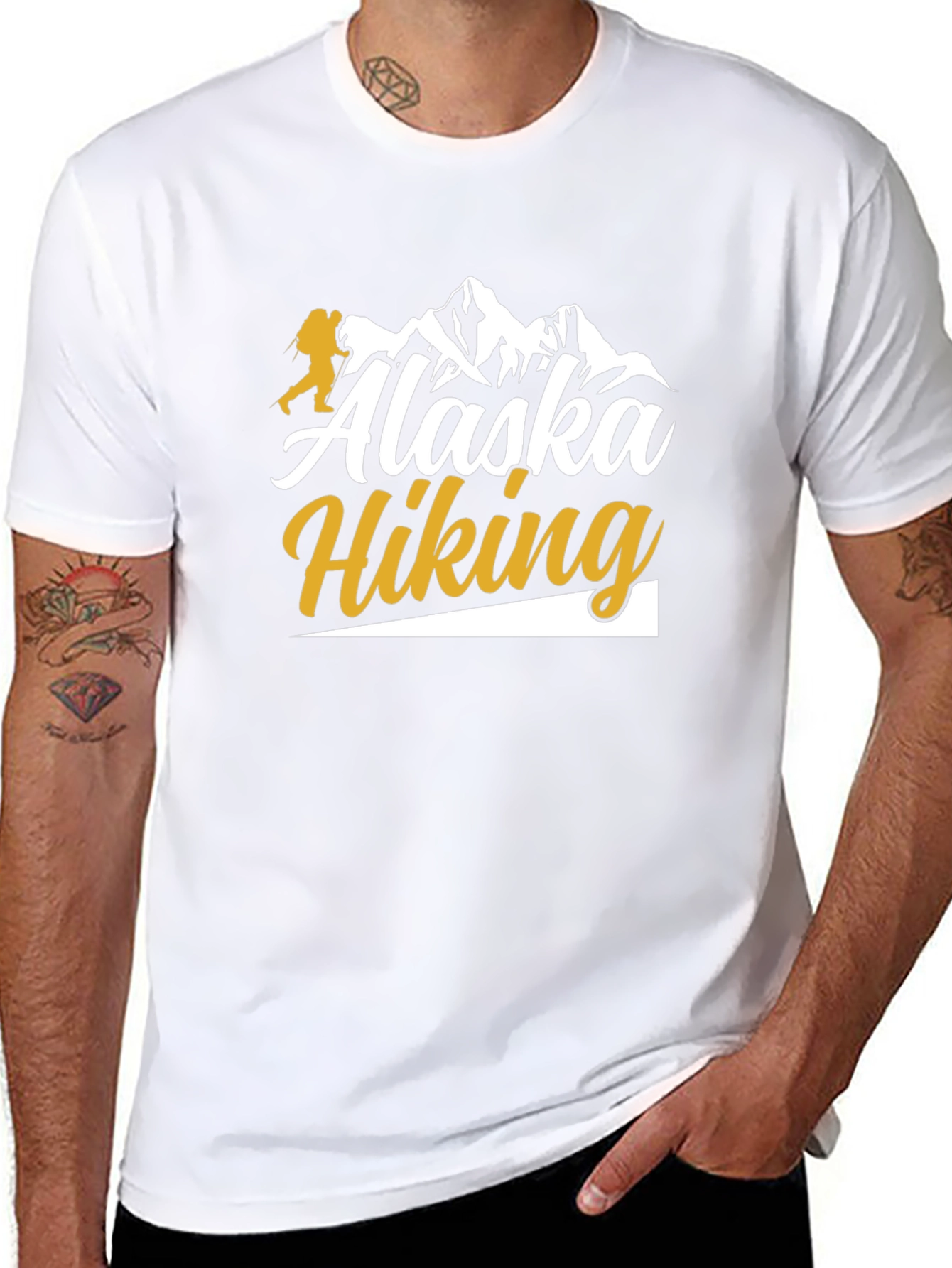 Alaska Hiking Graphic Tee - Outdoor Adventure Shirt