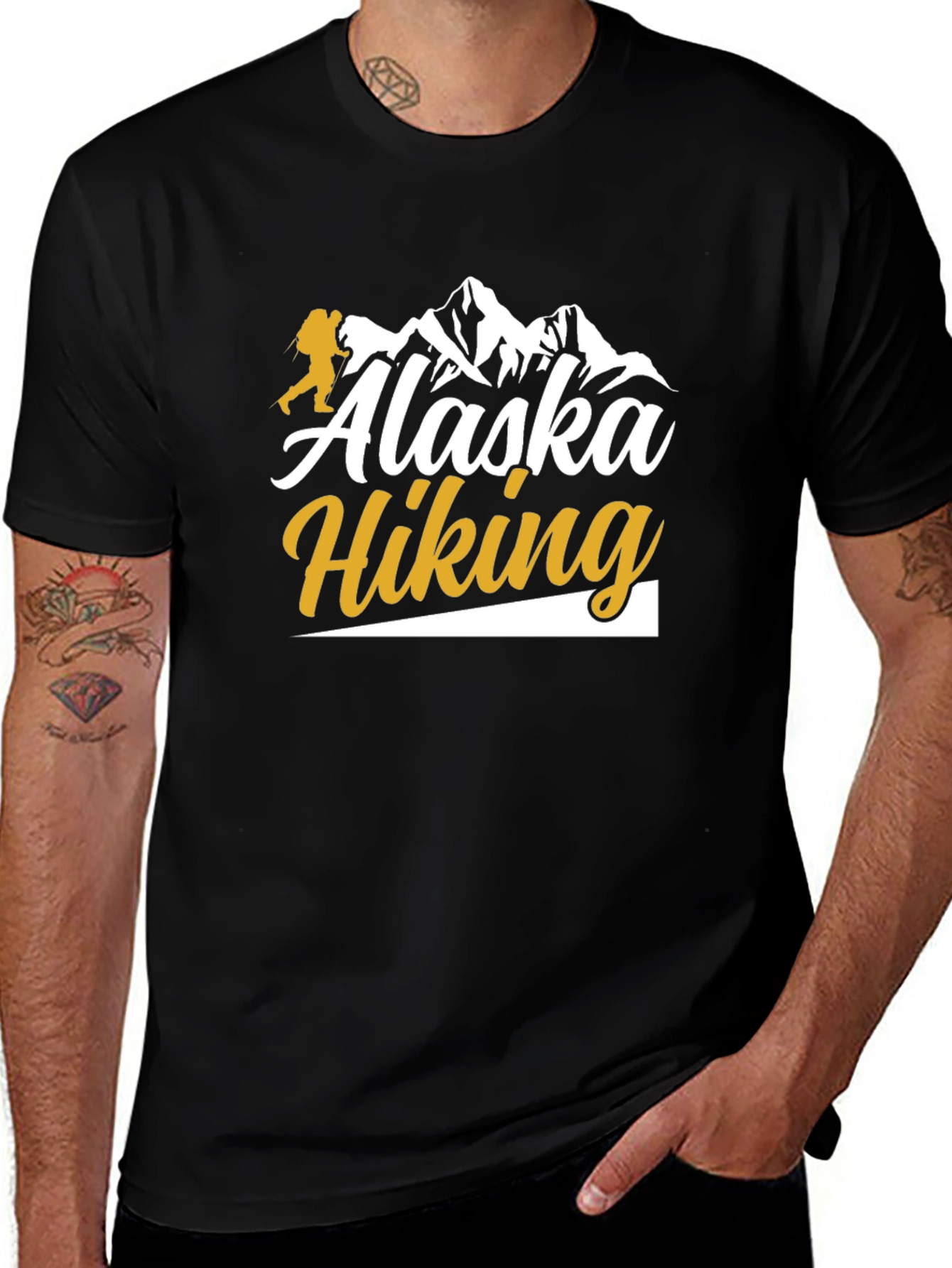 Alaska Hiking Graphic Tee - Outdoor Adventure Shirt