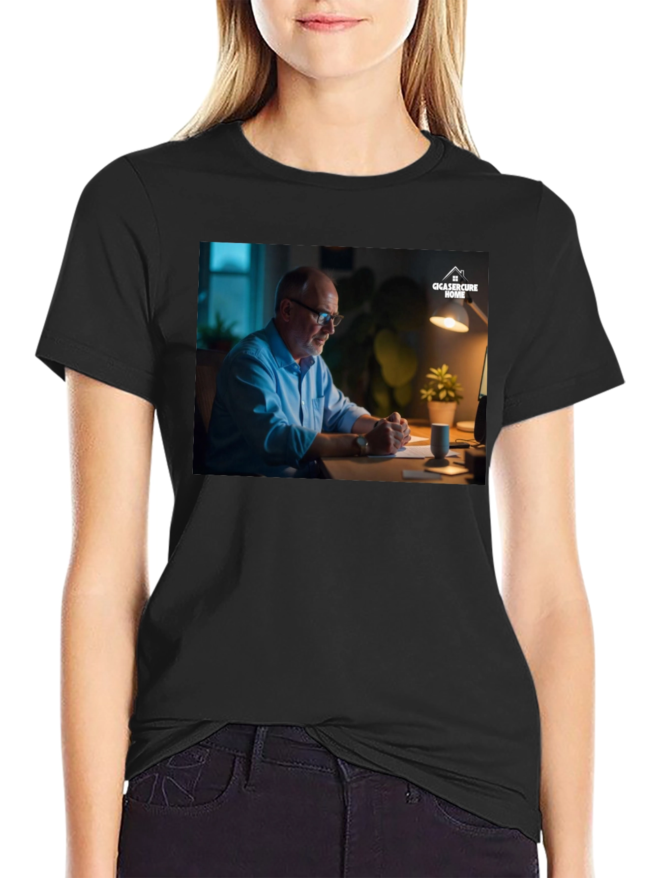 Modern Black T-Shirt with Creative Design