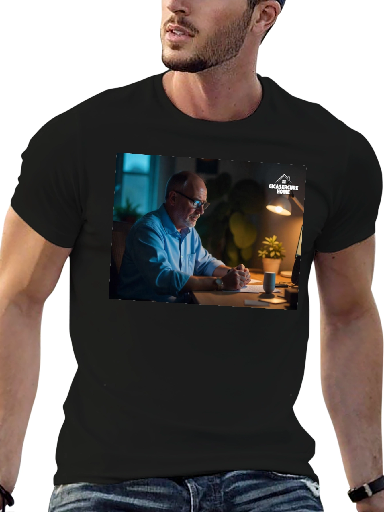Modern Black T-Shirt with Creative Design