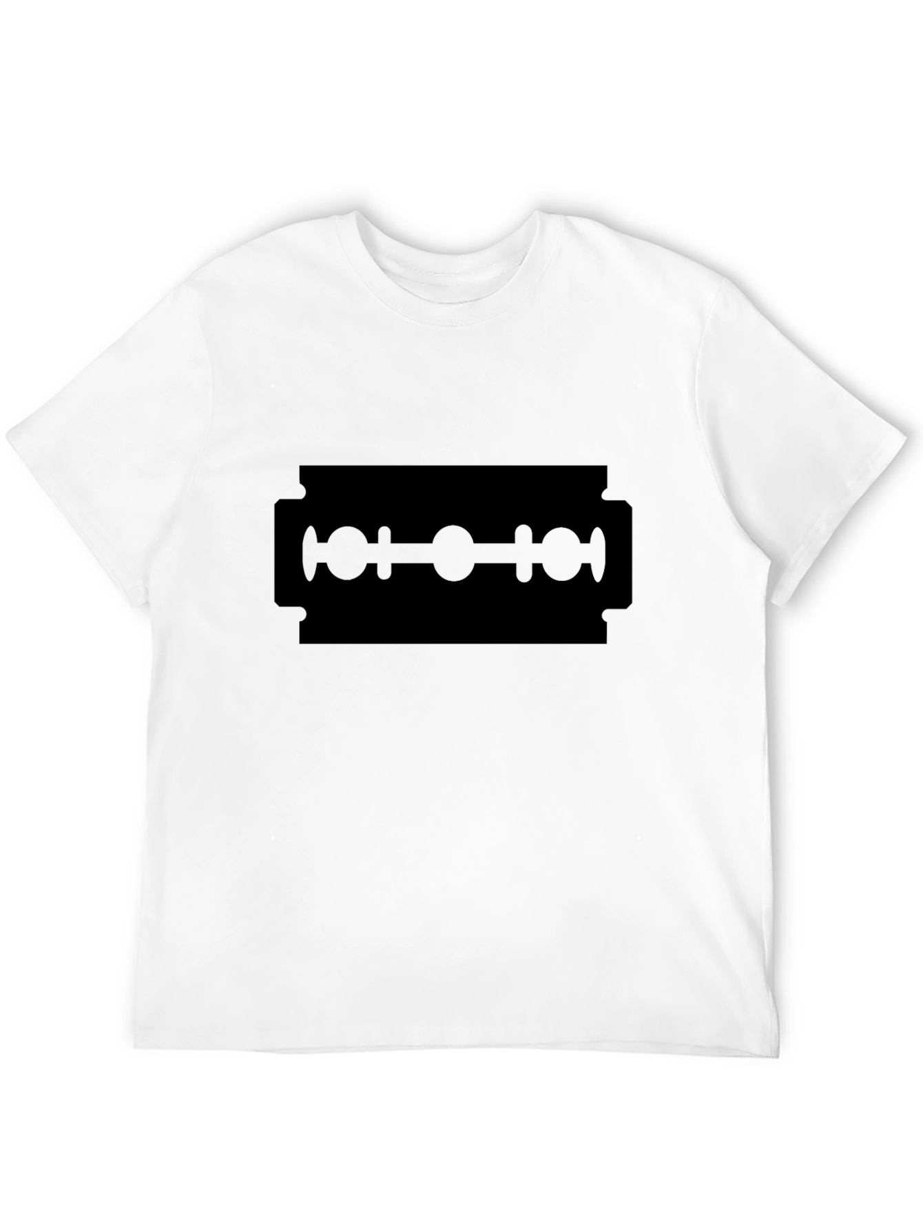 Black Razor Blade Graphic Tee - Edgy Style