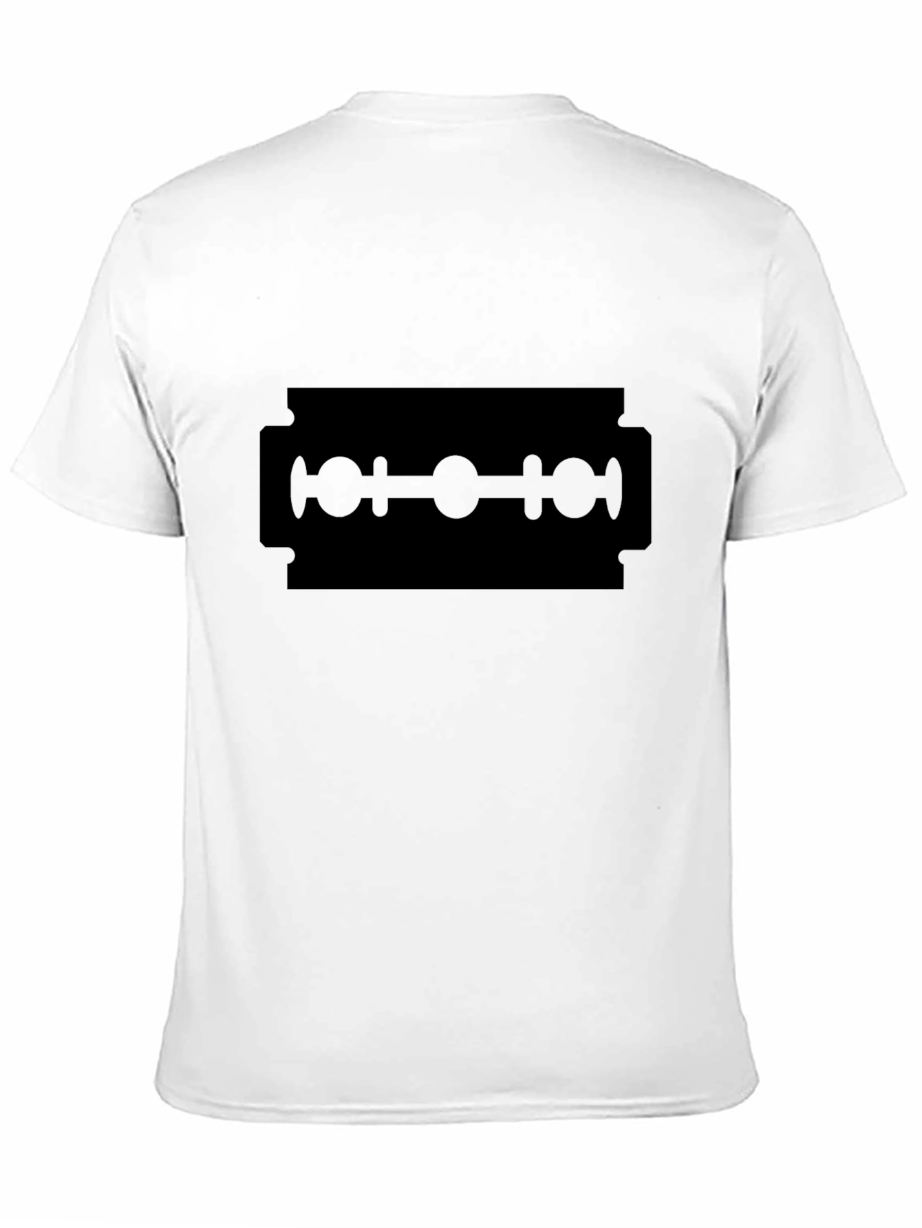 Black Razor Blade Graphic Tee - Edgy Style