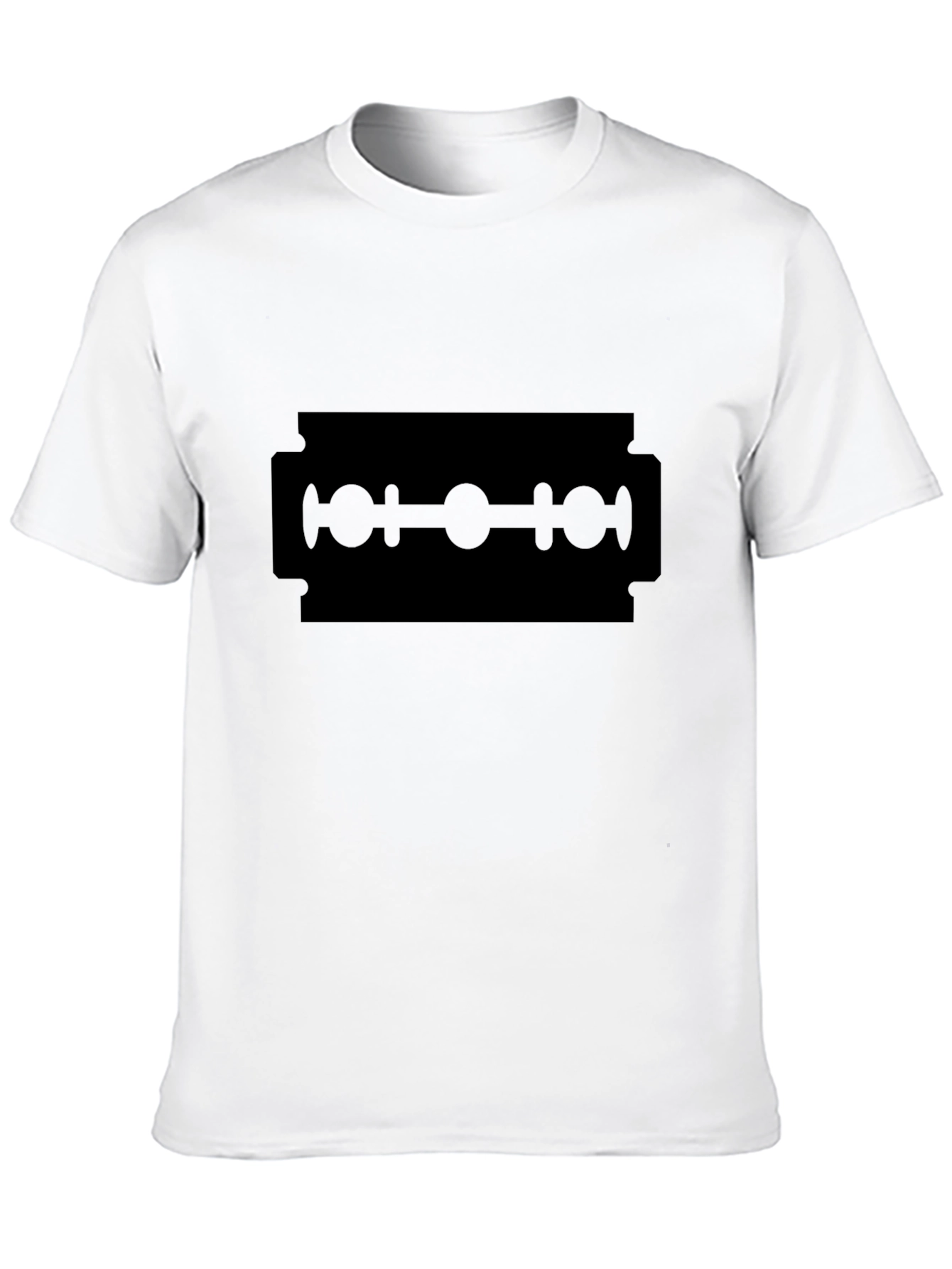 Black Razor Blade Graphic Tee - Edgy Style