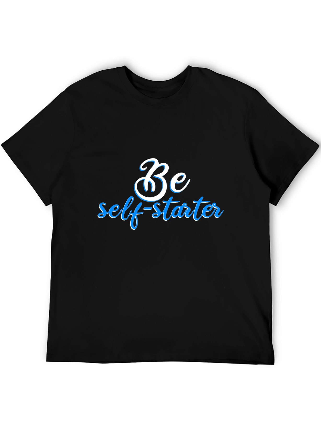 Be Self-Starter Black Graphic Tee