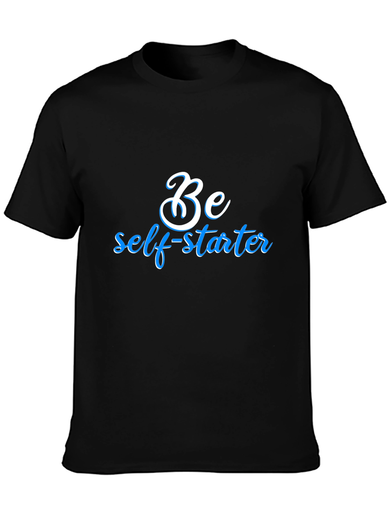 Be Self-Starter Black Graphic Tee