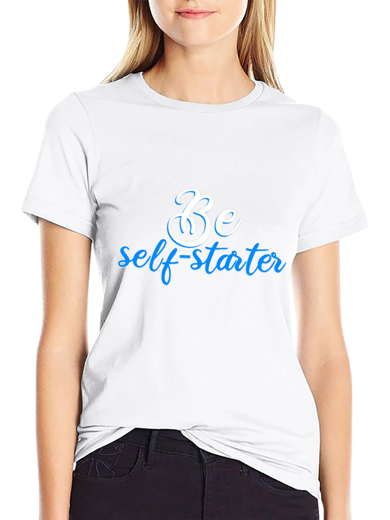 Be Self-Starter Black Graphic Tee