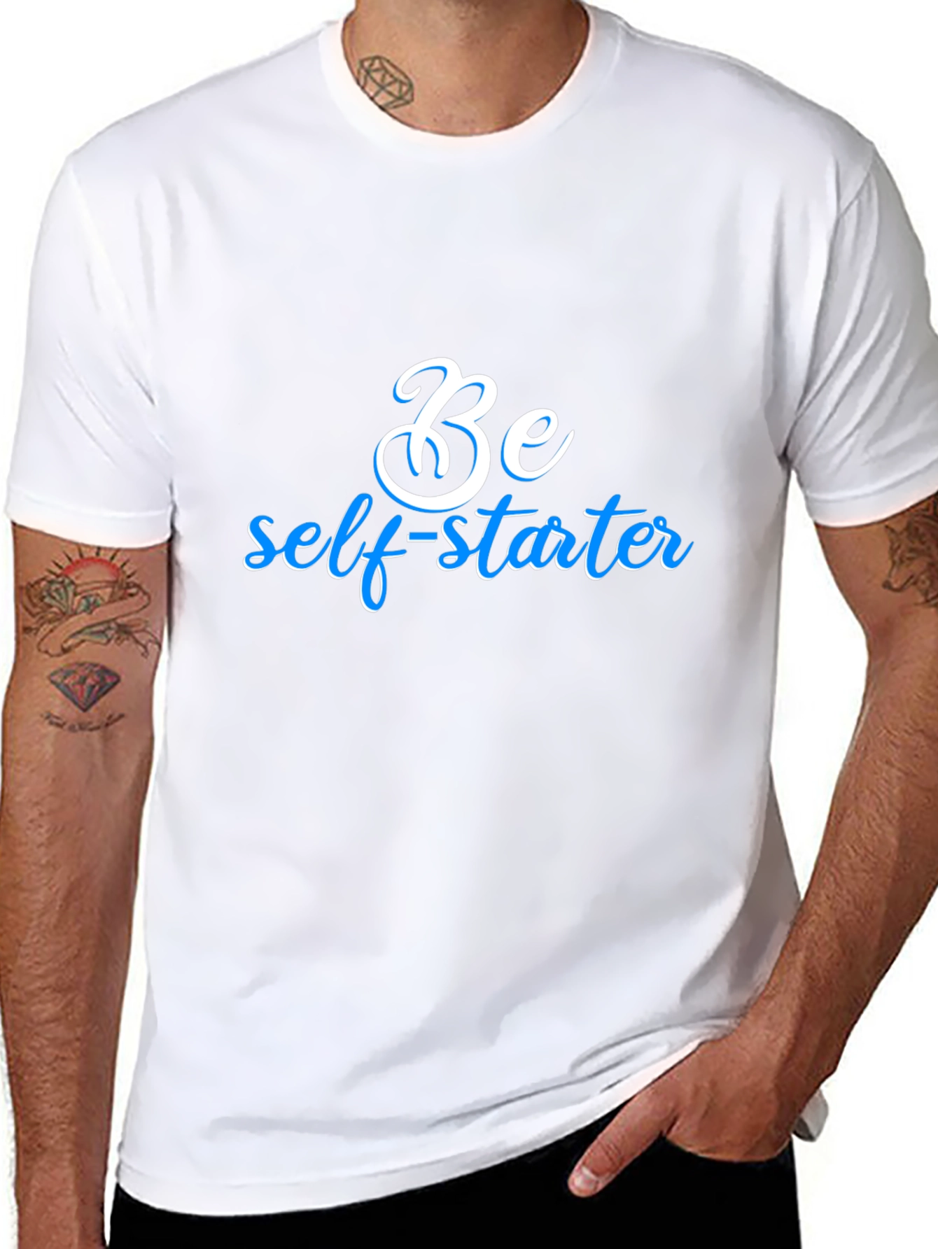 Be Self-Starter Black Graphic Tee