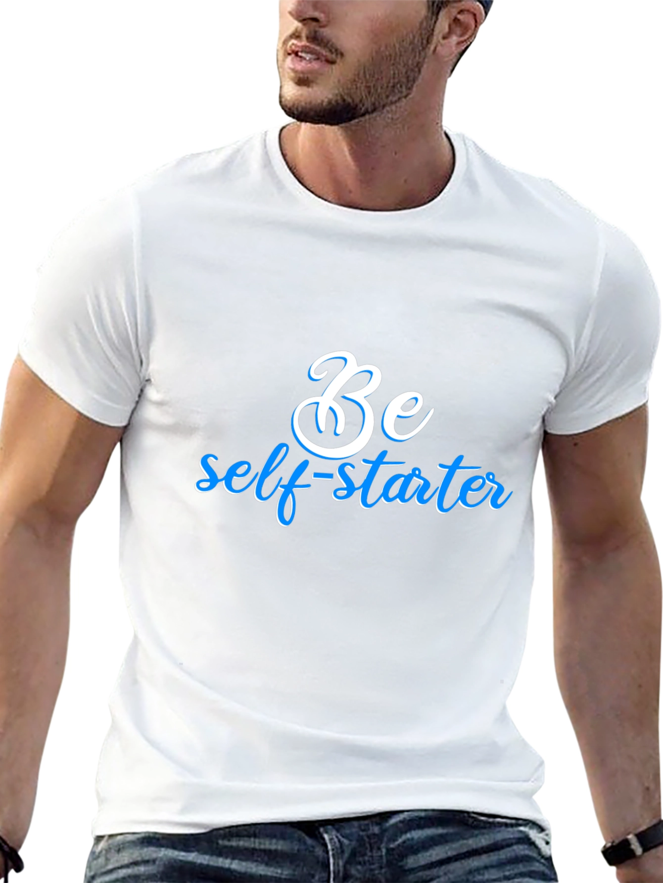 Be Self-Starter Black Graphic Tee