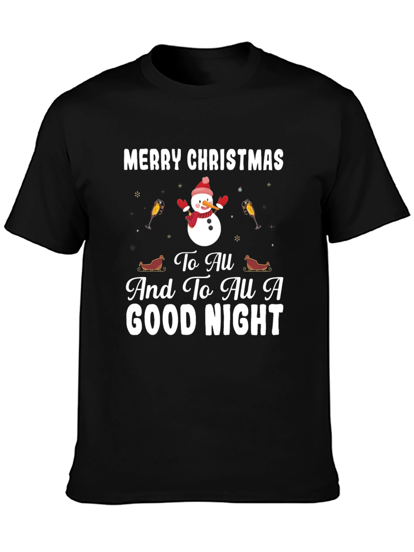 Festive Merry Christmas Graphic T-Shirt