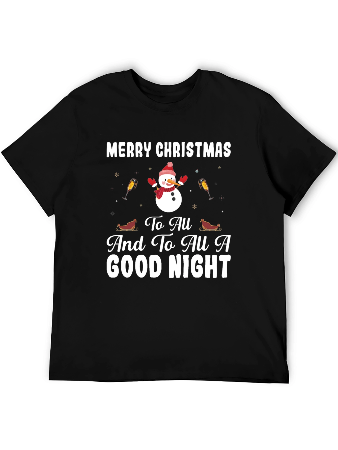 Festive Merry Christmas Graphic T-Shirt