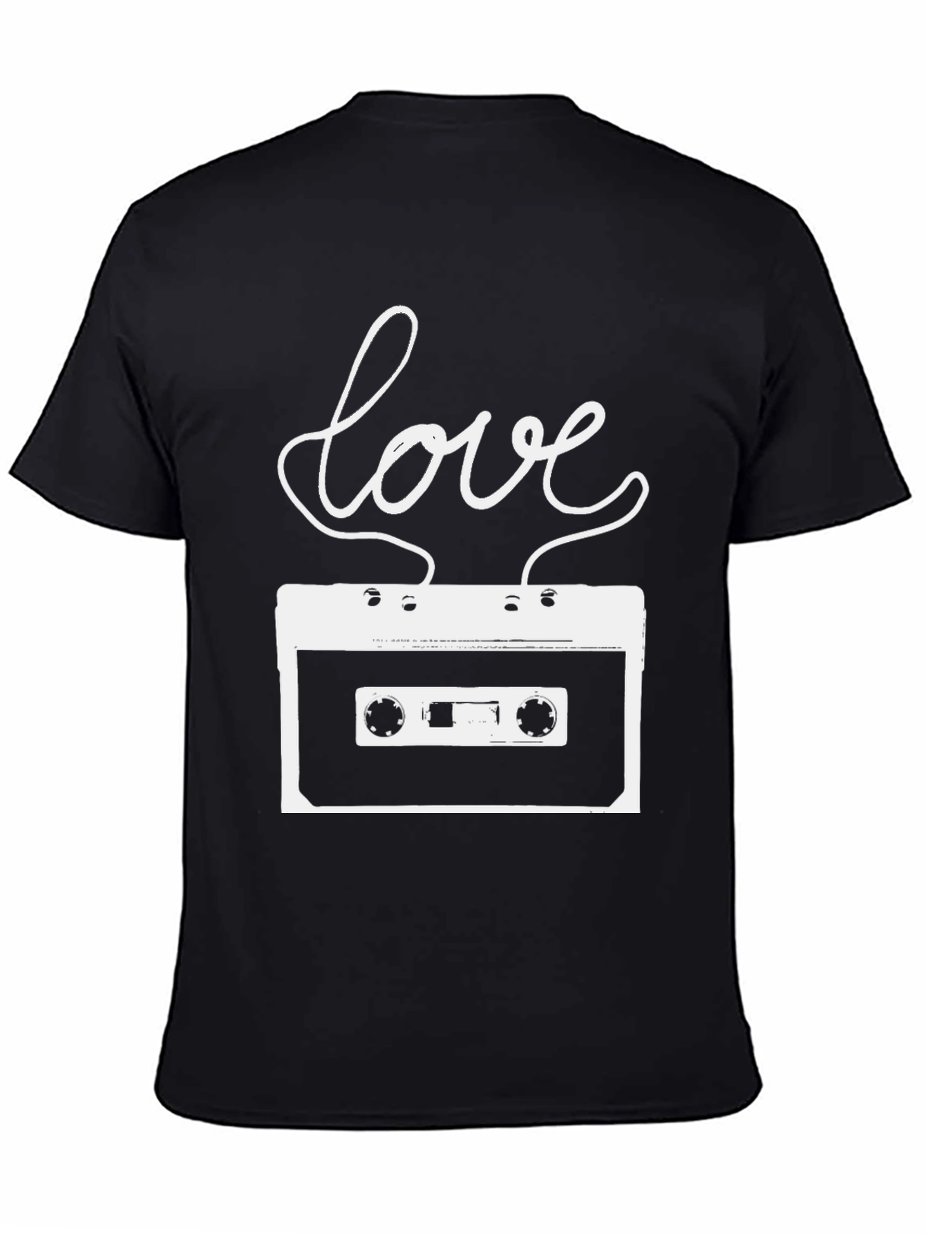 Retro Love Cassette Graphic Tee - Classic Style