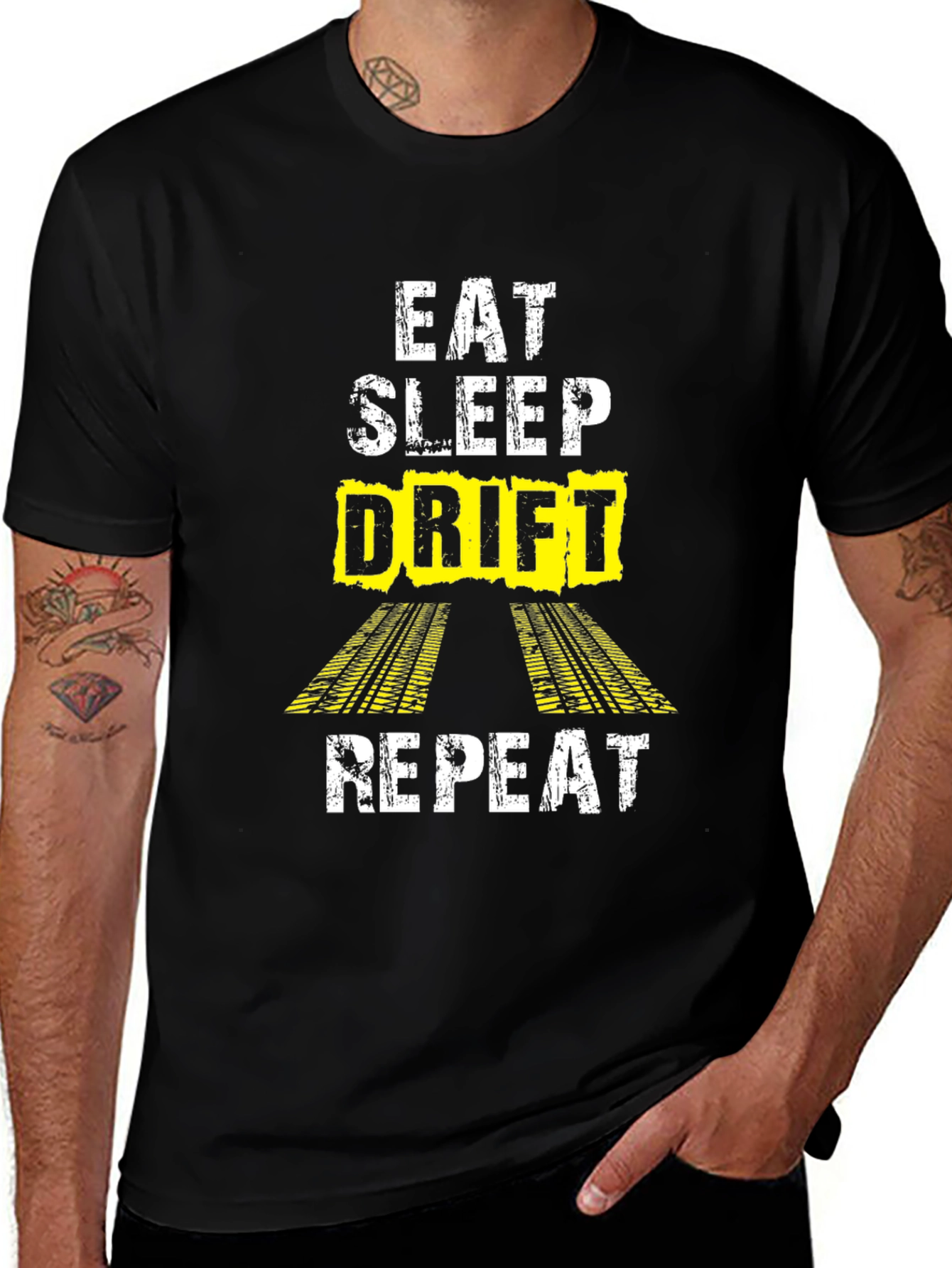 Eat Sleep Drift Repeat Graphic T-Shirt