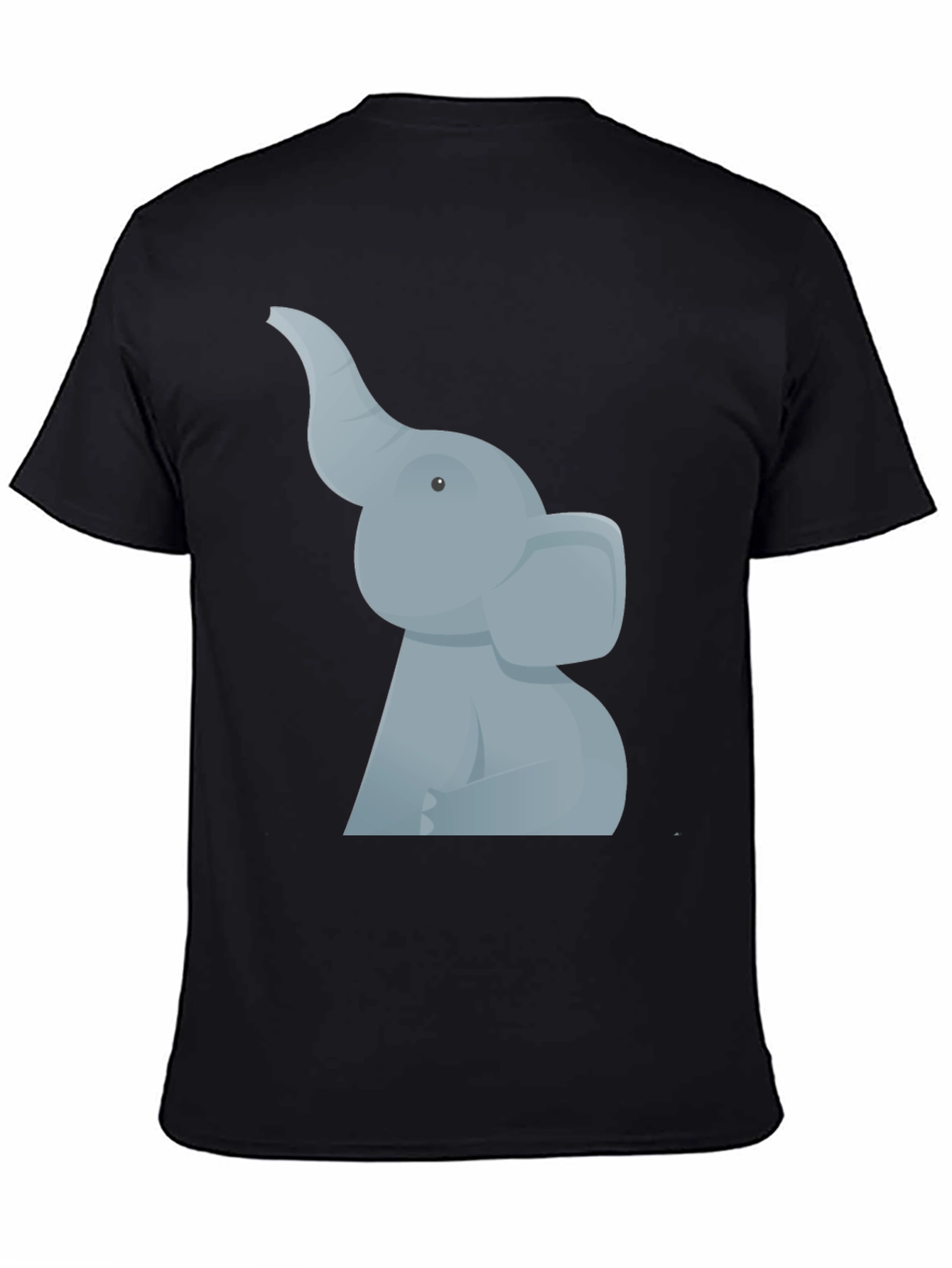 Elephant Graphic Tee - Black Cotton T-Shirt