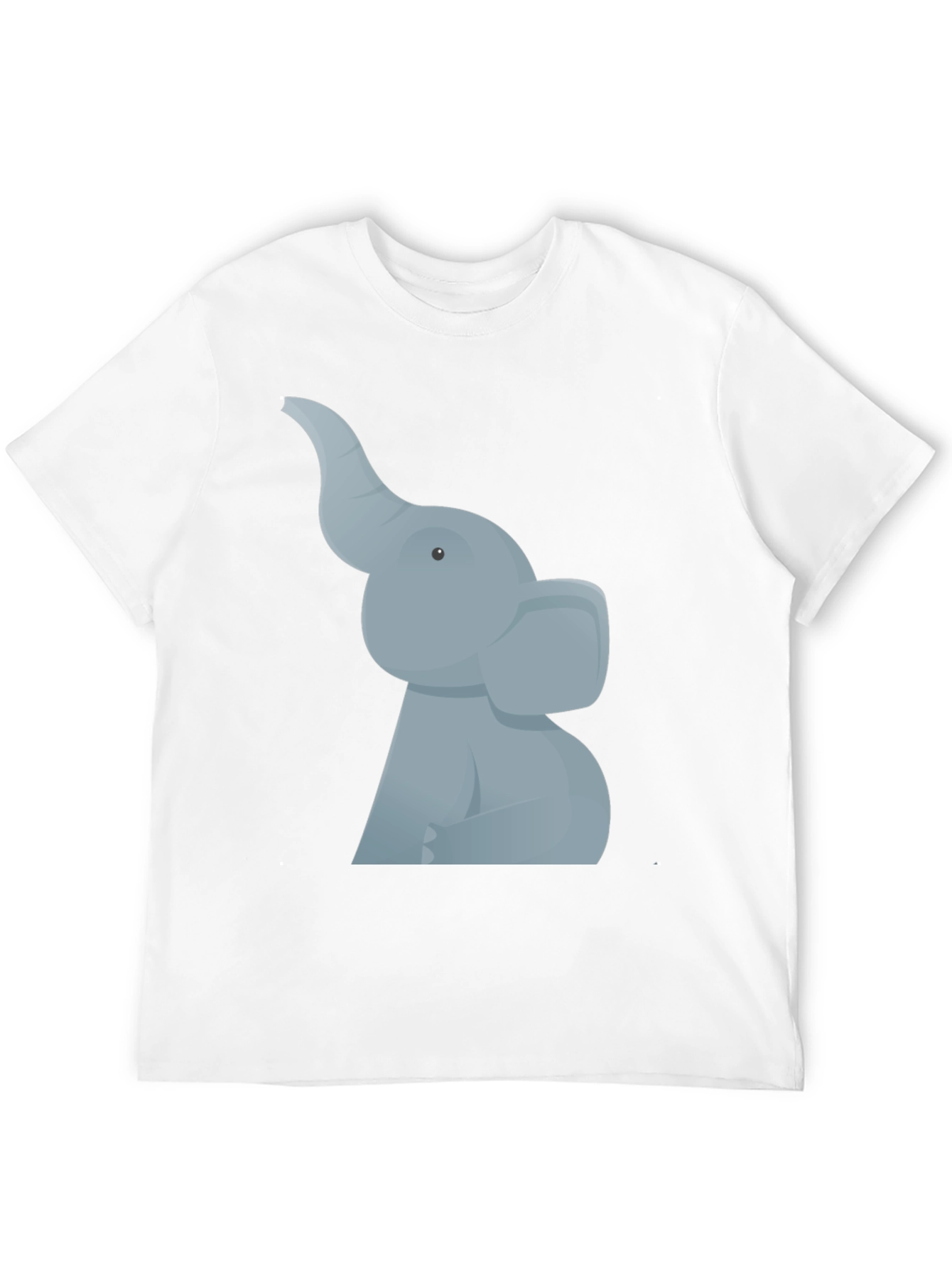 Elephant Graphic Tee - Black Cotton T-Shirt