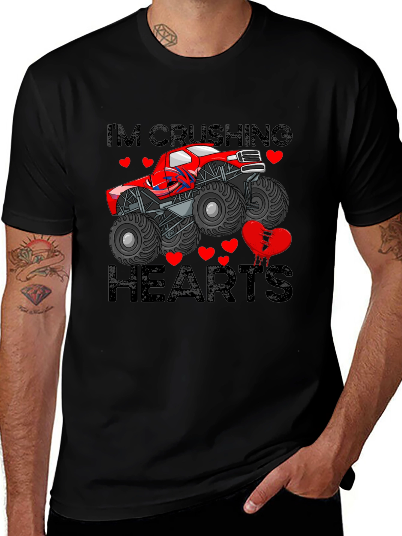 Im Crushing Hearts Monster Truck T-Shirt