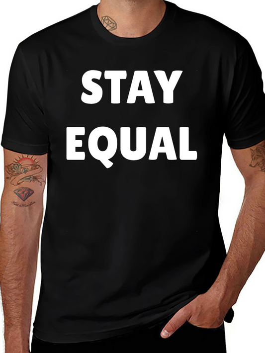 Stay Equal Black Graphic T-Shirt