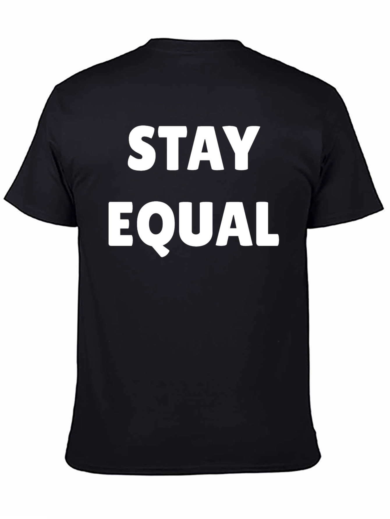 Stay Equal Black Graphic T-Shirt