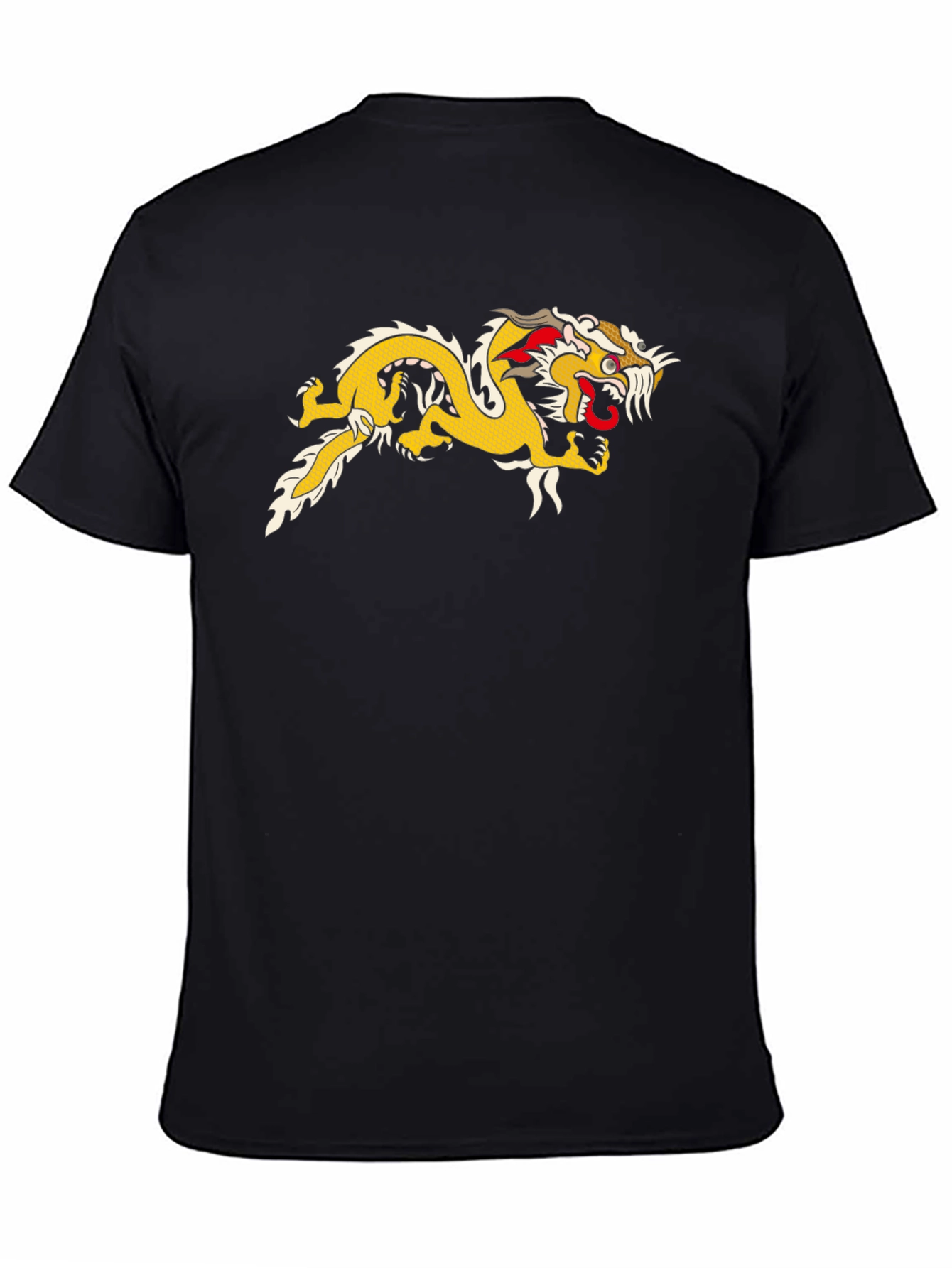 Dragon Graphic Tee - Black Cotton Comfort