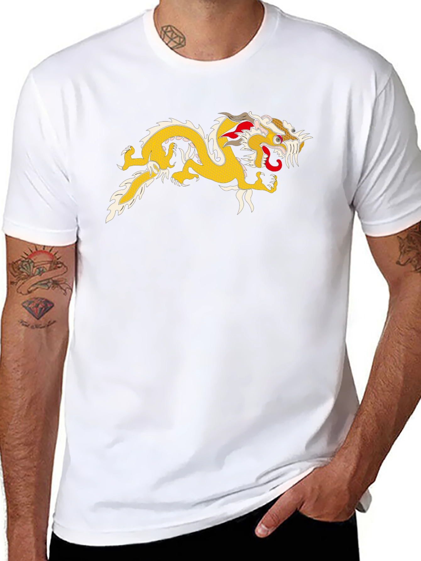 Dragon Graphic Tee - Black Cotton Comfort