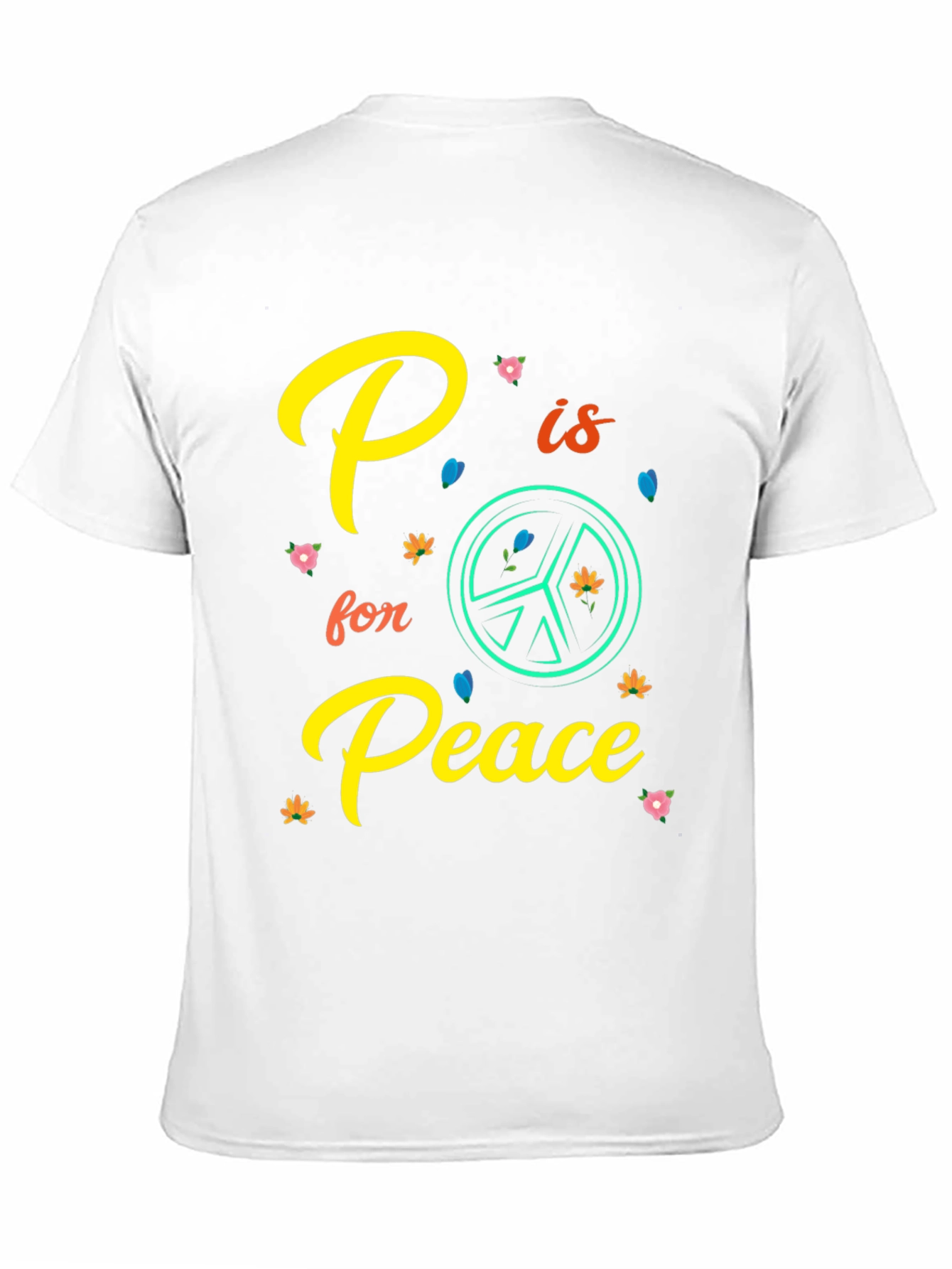 P is for Peace Black T-Shirt