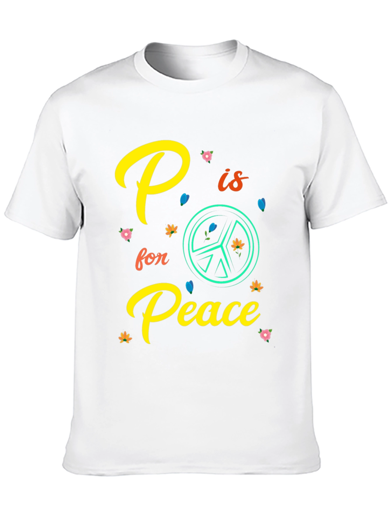 P is for Peace Black T-Shirt
