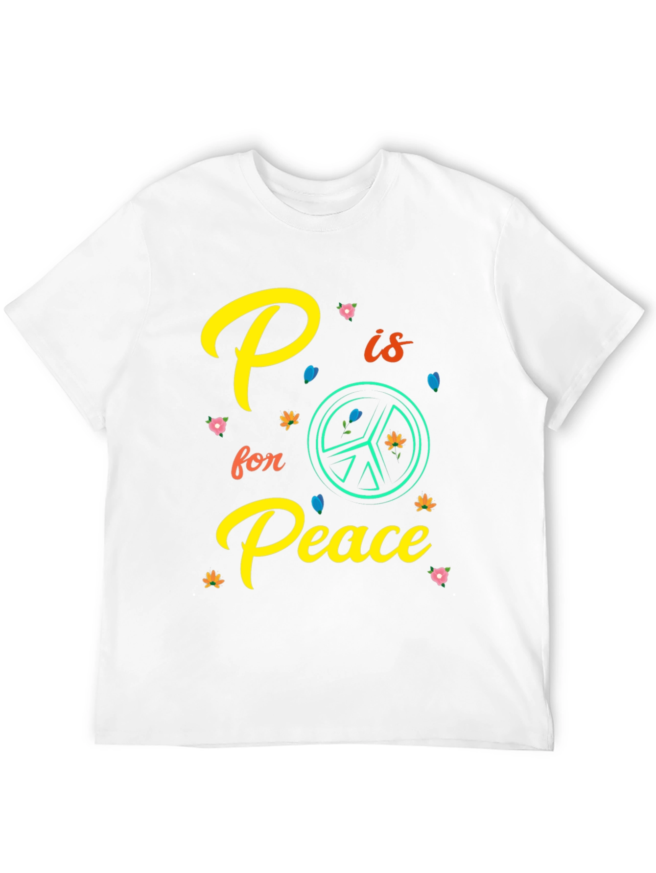 P is for Peace Black T-Shirt