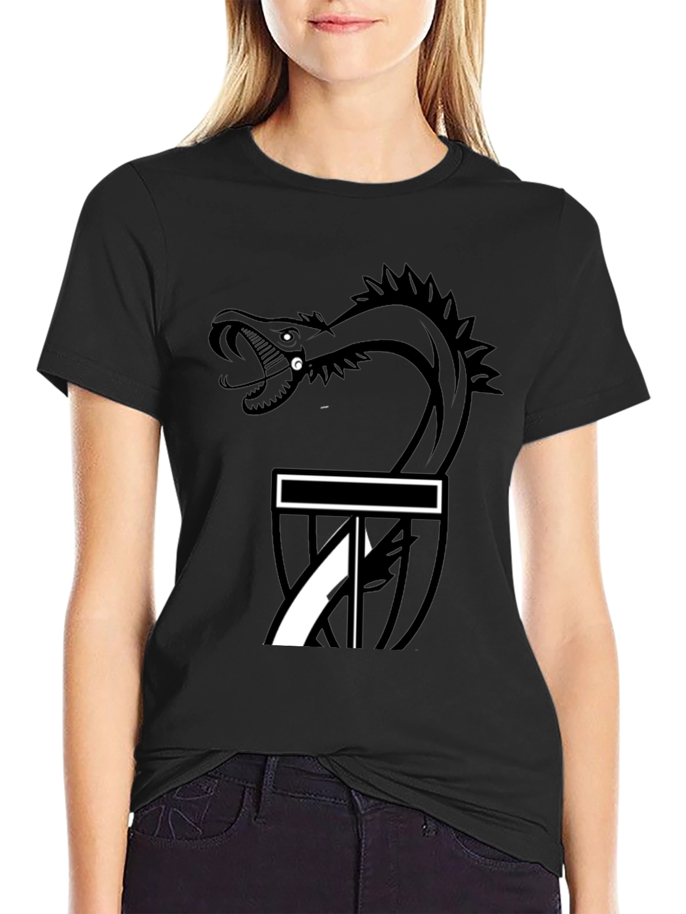 Serpent Strike Disc Golf T-Shirt - Black