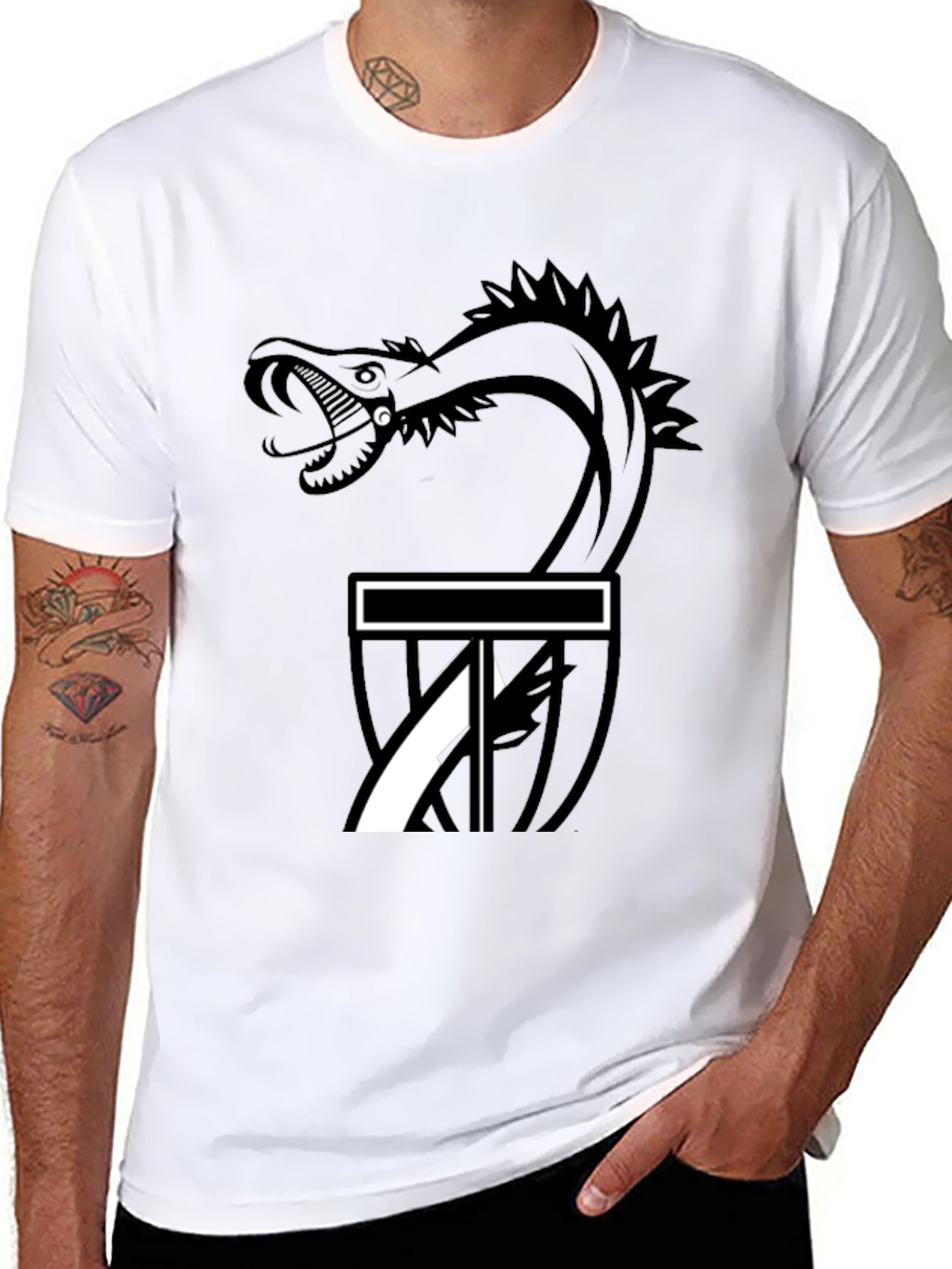 Serpent Strike Disc Golf T-Shirt - Black