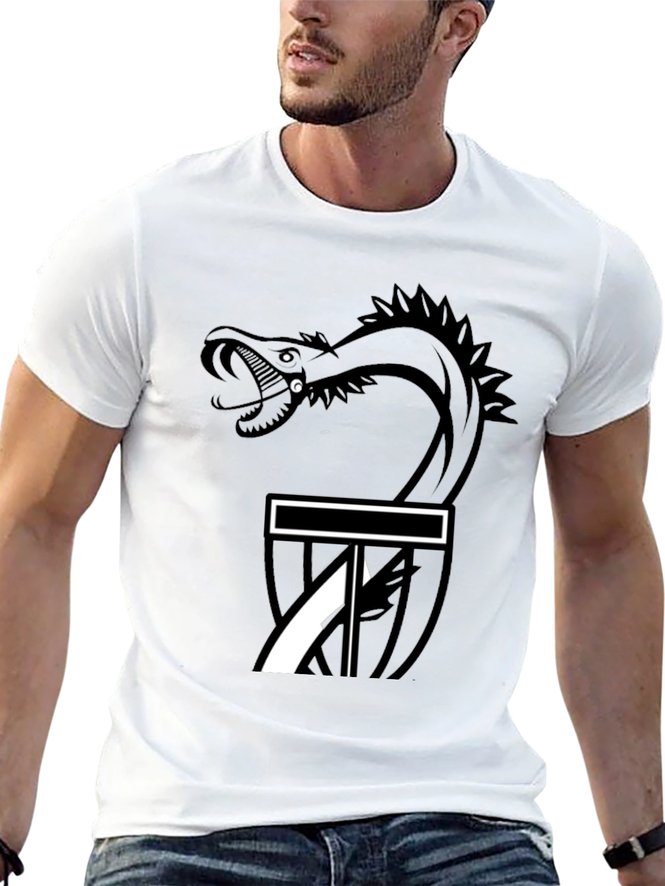 Serpent Strike Disc Golf T-Shirt - Black