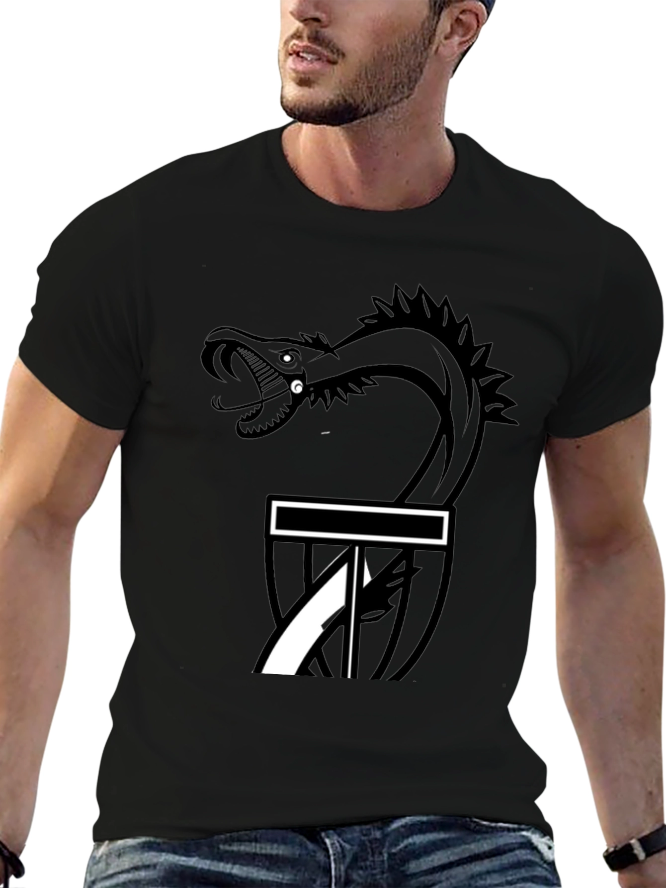 Serpent Strike Disc Golf T-Shirt - Black