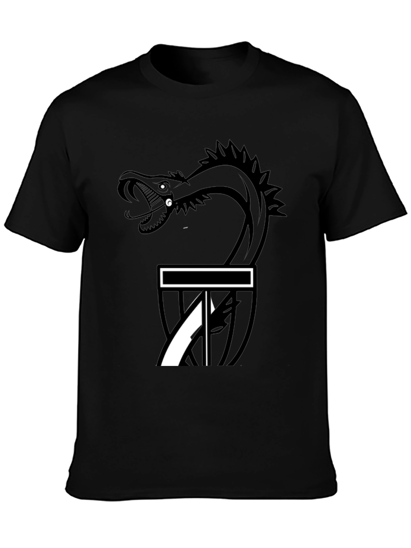 Serpent Strike Disc Golf T-Shirt - Black