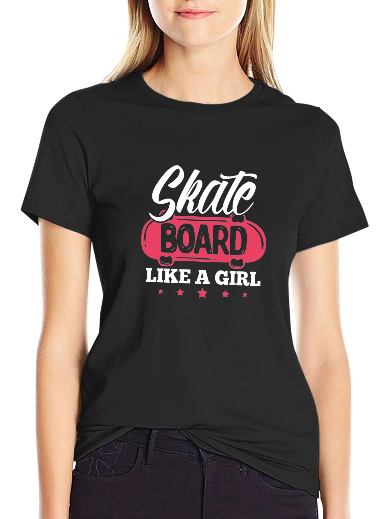 Skate Board Like A Girl Graphic Tee