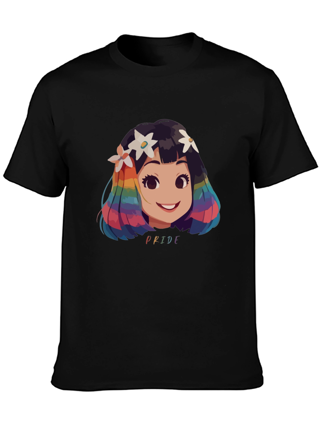 Pride Rainbow Hair Cartoon T-Shirt