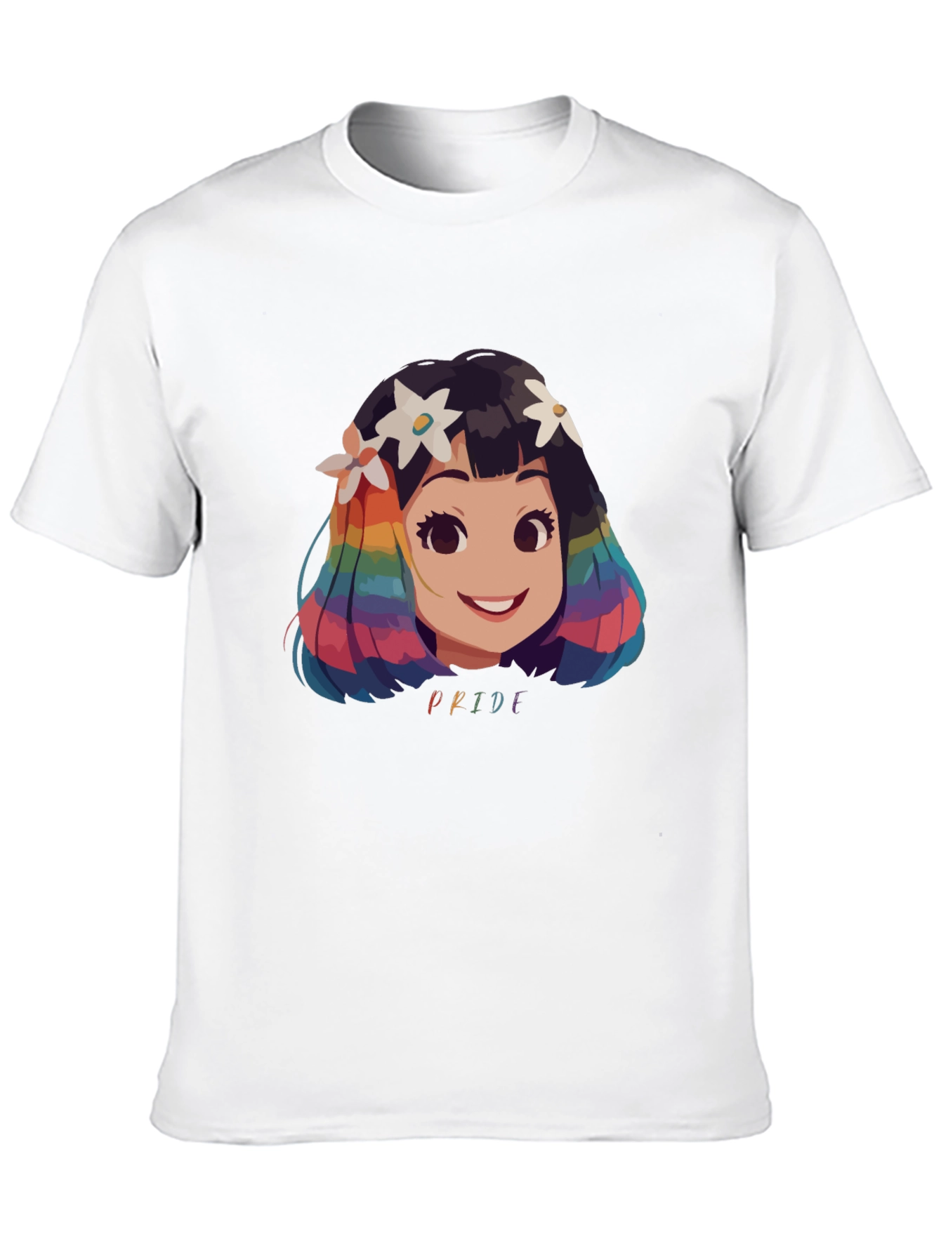 Pride Rainbow Hair Cartoon T-Shirt