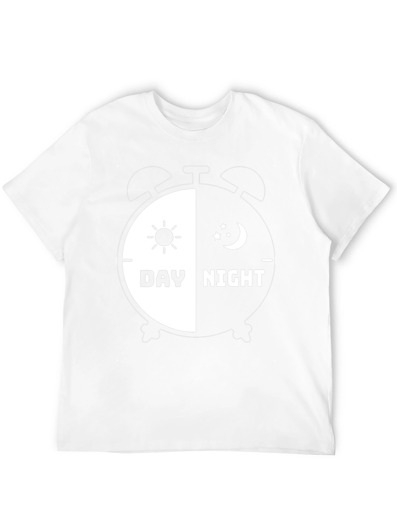 Day and Night Alarm Clock Graphic T-Shirt