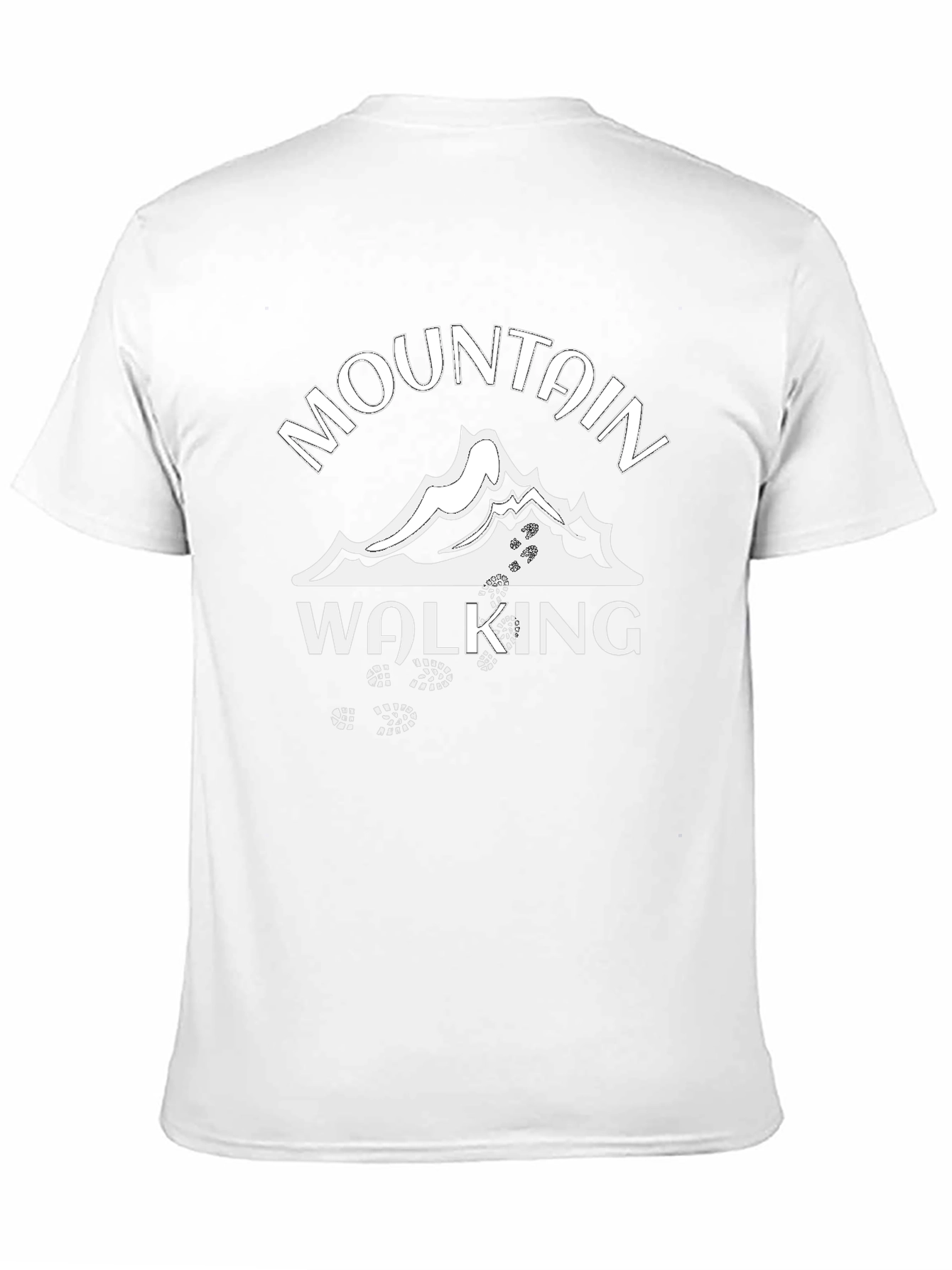 Mountain Walking Graphic Tee - Black Cotton