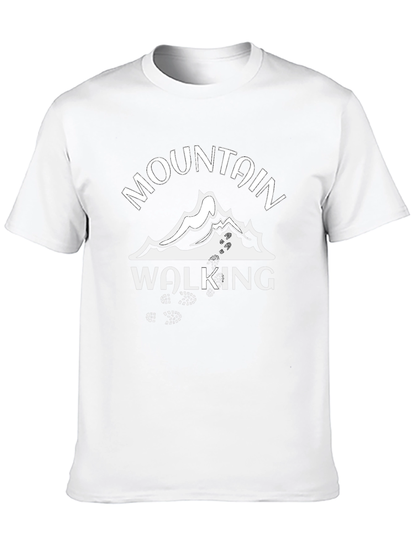Mountain Walking Graphic Tee - Black Cotton