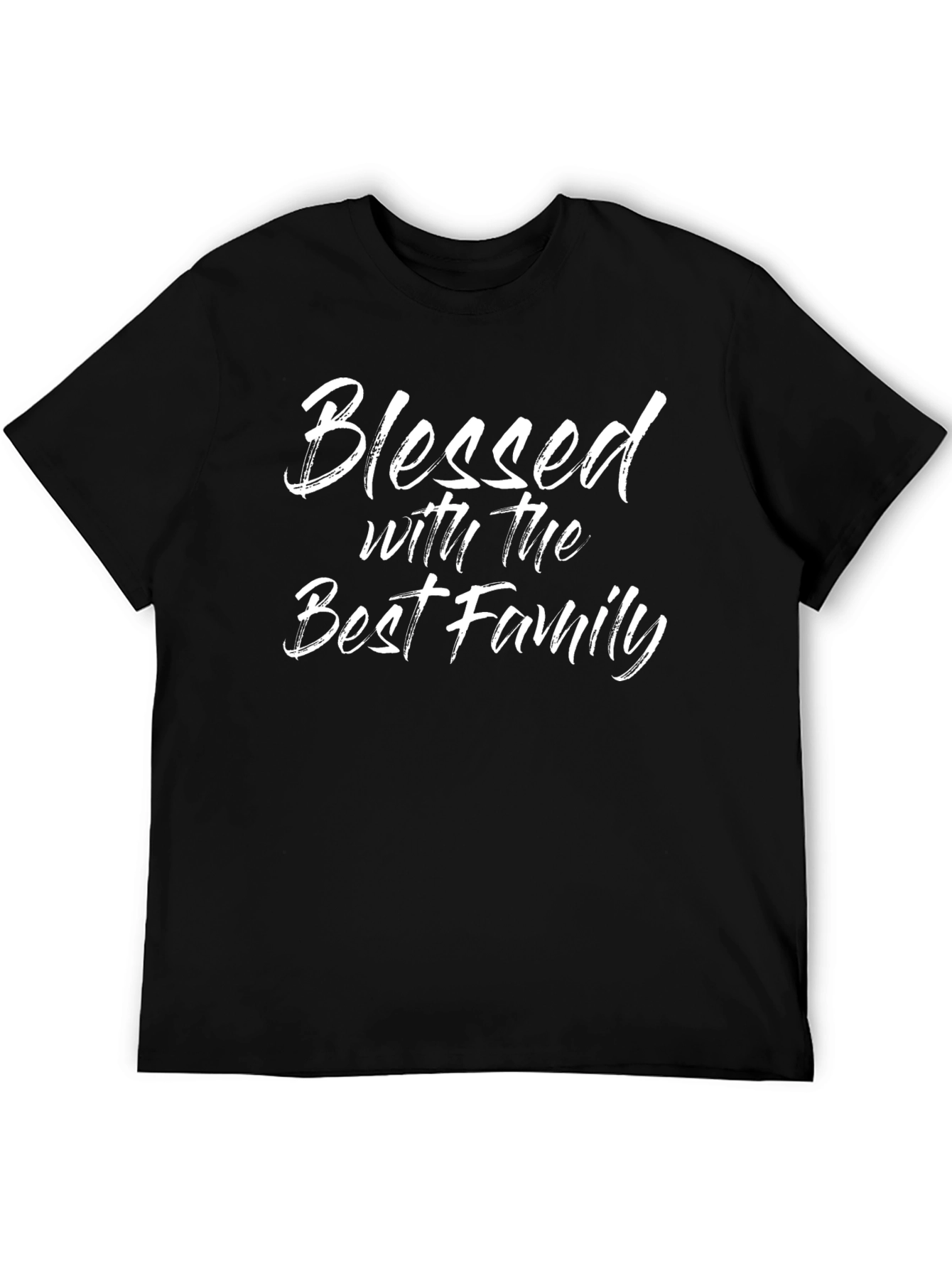 Blessed With the Best Family Black T-Shirt