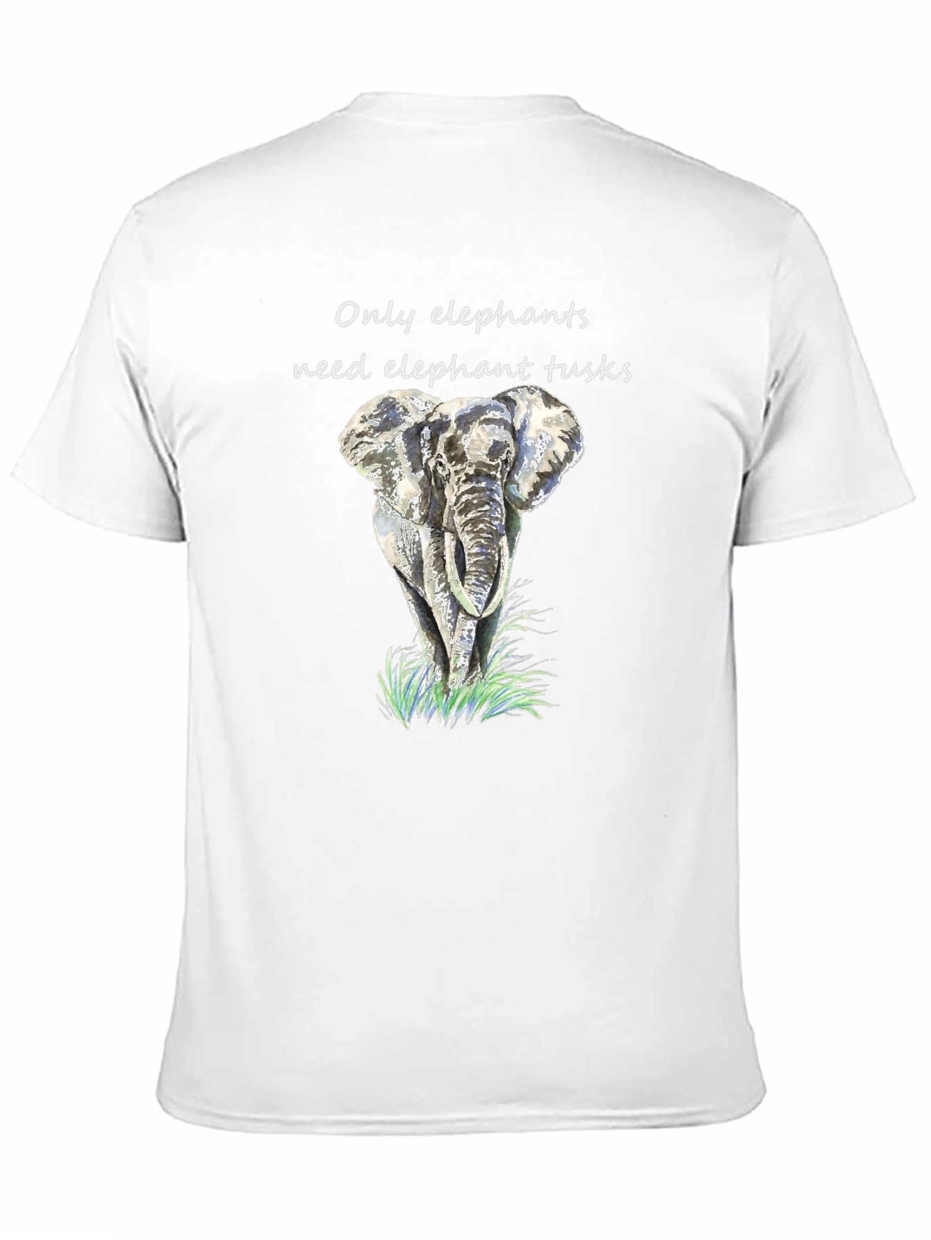 Elephant Tusk Graphic Tee - Black Cotton