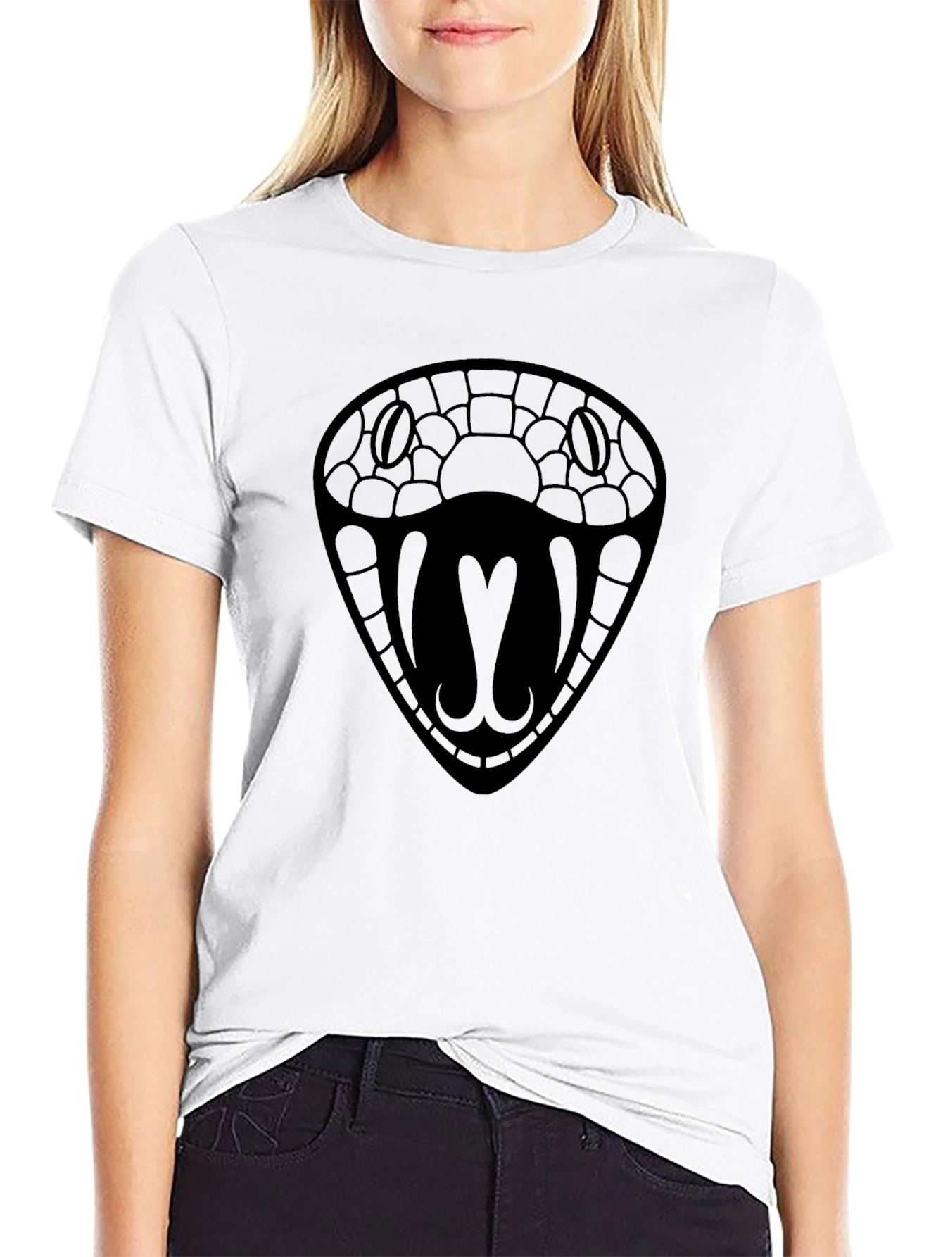 Mens Black Snake Graphic Tee