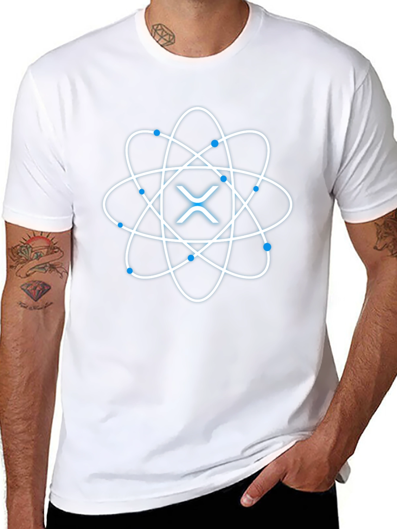 Atomic XRP Black T-Shirt - Stylish Crypto Apparel